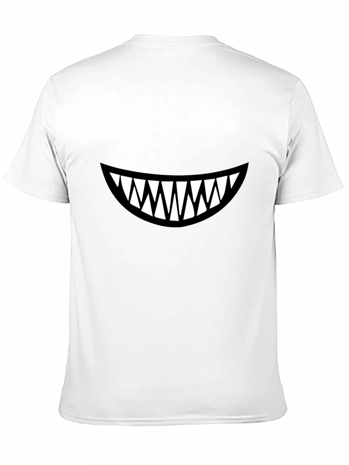 Black Grinning Teeth Graphic Black T-Shirt view 11