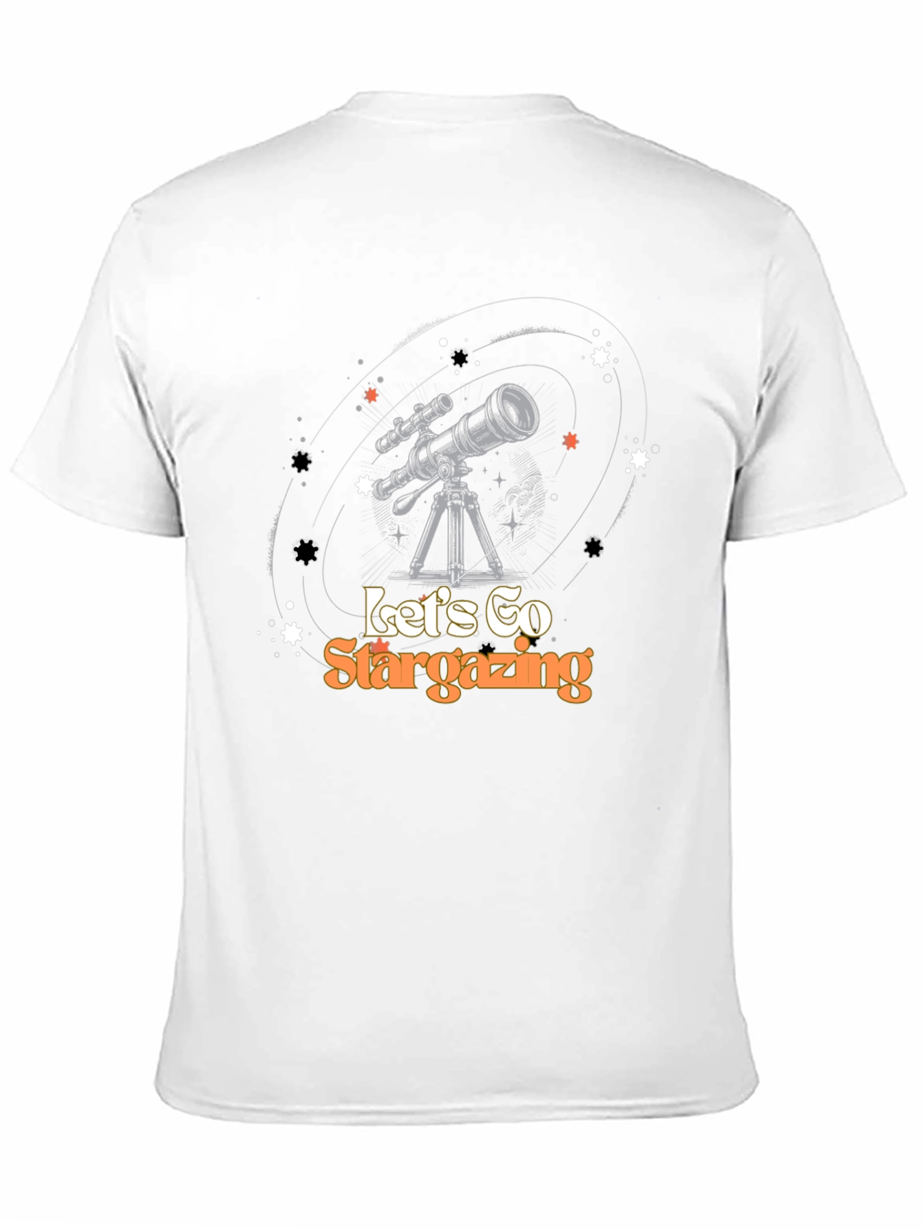 Black Stargazing Graphic Tee - Astronomy Lover Shirt view 11