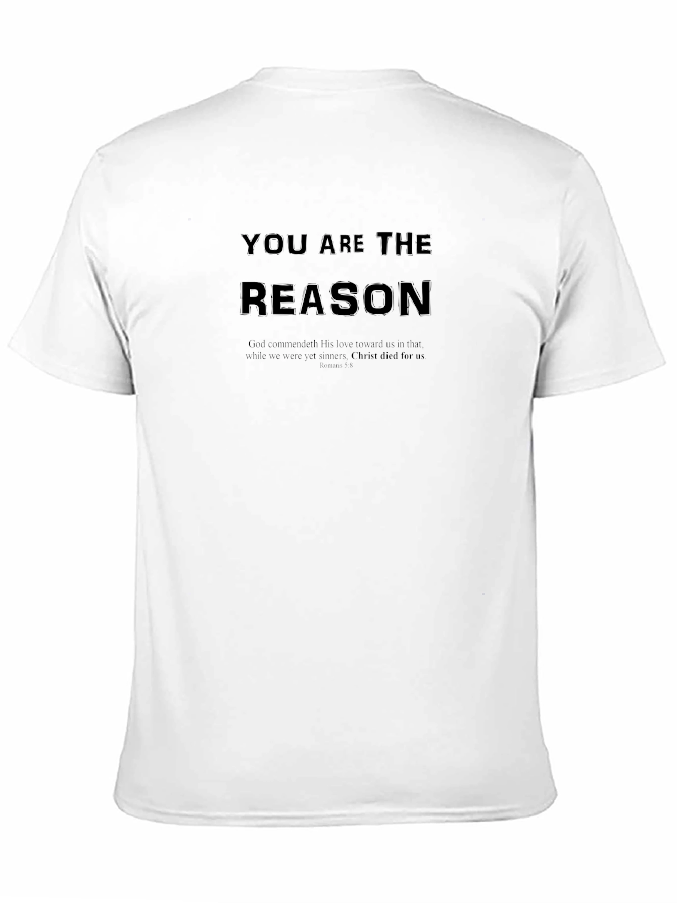 Black You Are The Reason Graphic Tee - Black Cotton Blend view 11