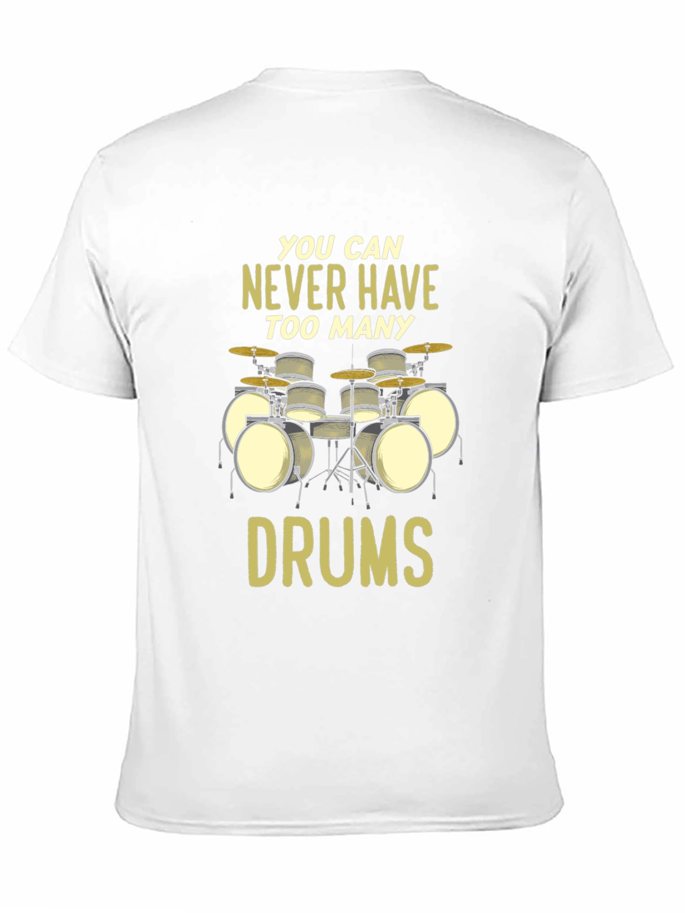 Black Drummer T-Shirt - You Can Never Have Too Many Drums view 11