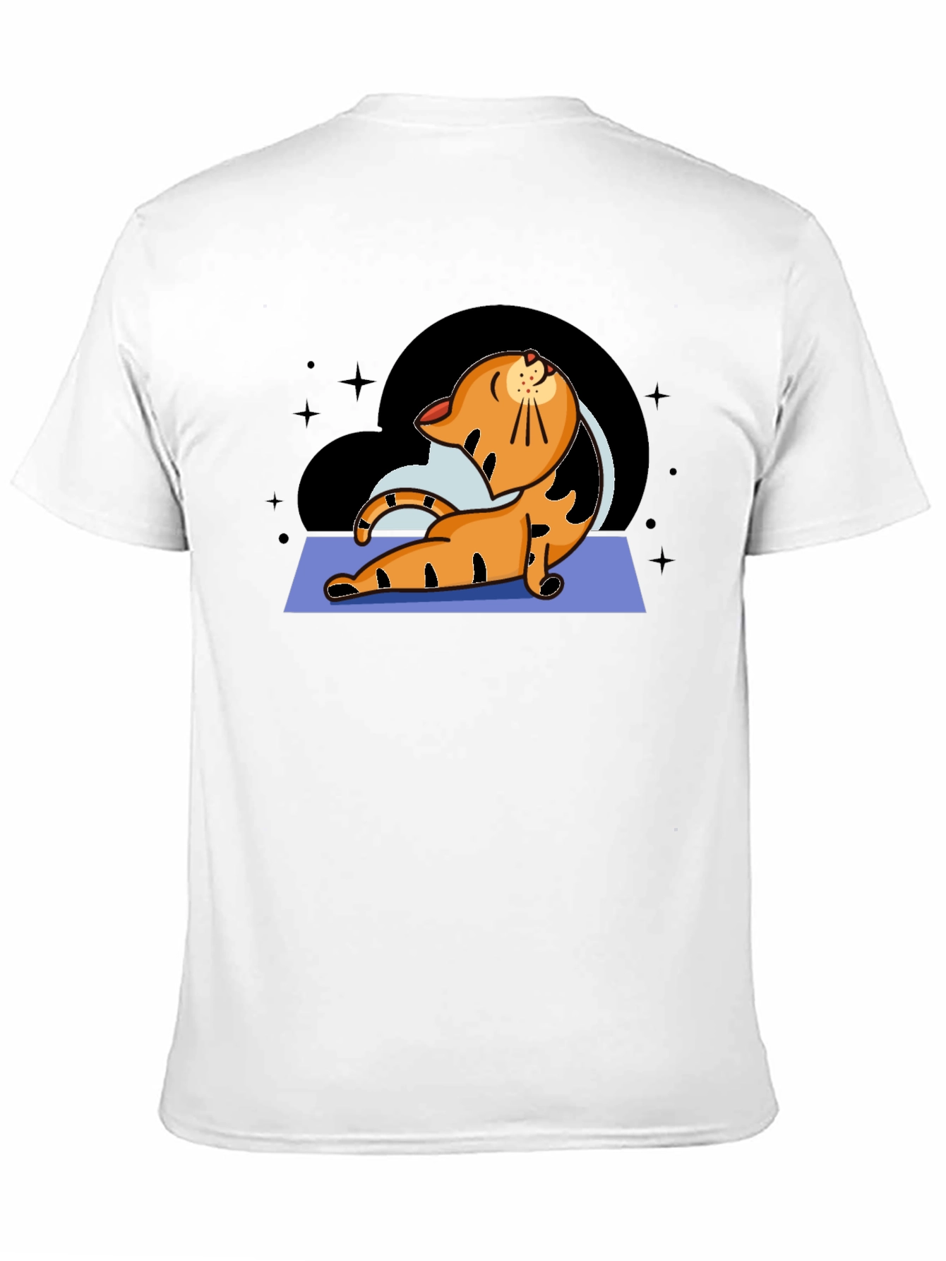 Black Yoga Cat Graphic T-Shirt view 11