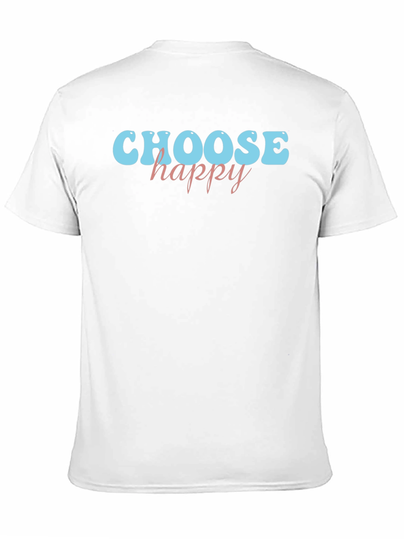 Black Choose Happy Graphic Tee - Black Cotton Casual Shirt view 11