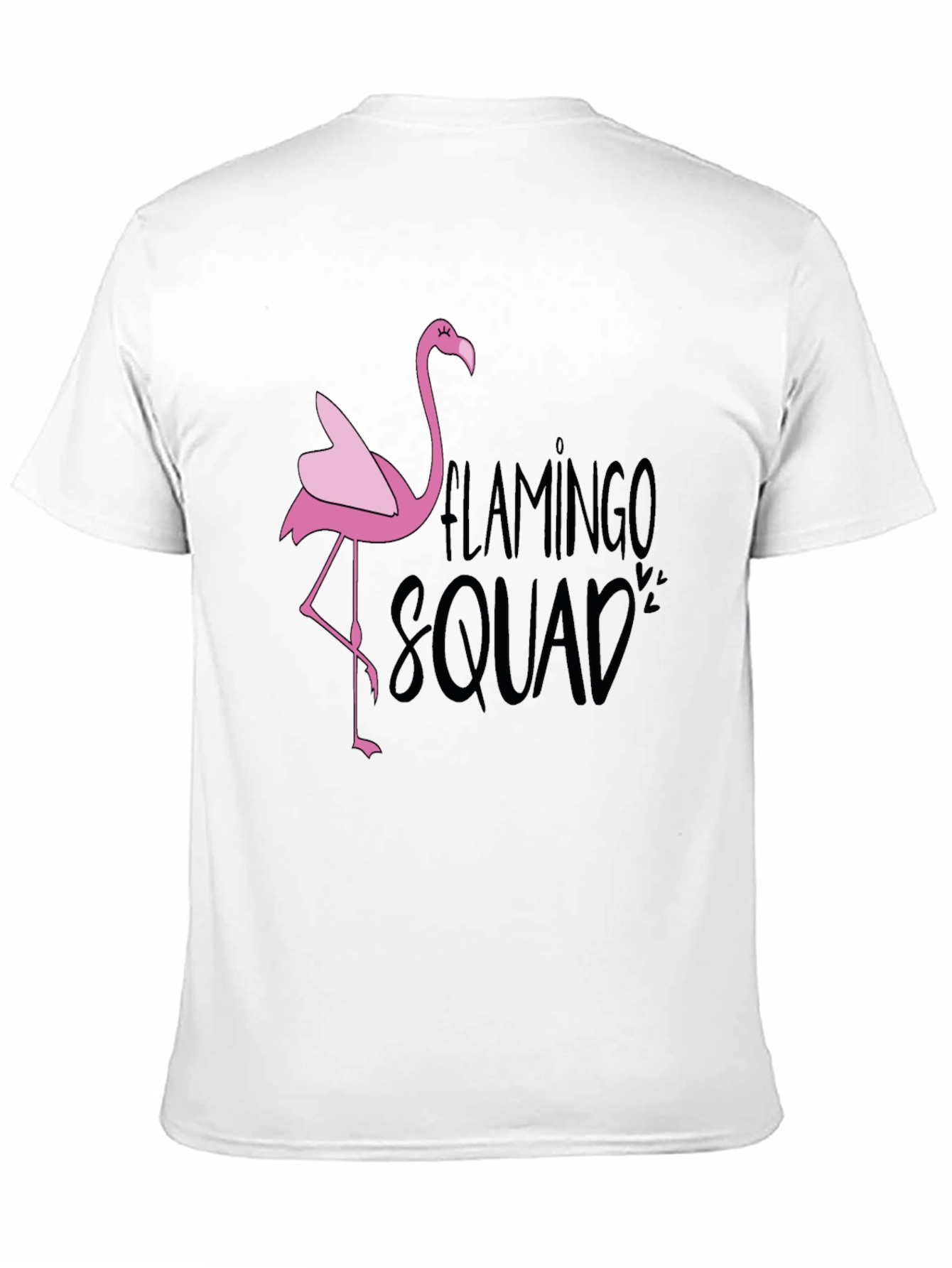 Flamingo Squad Graphic T-Shirt - Black Casual Tee - 11