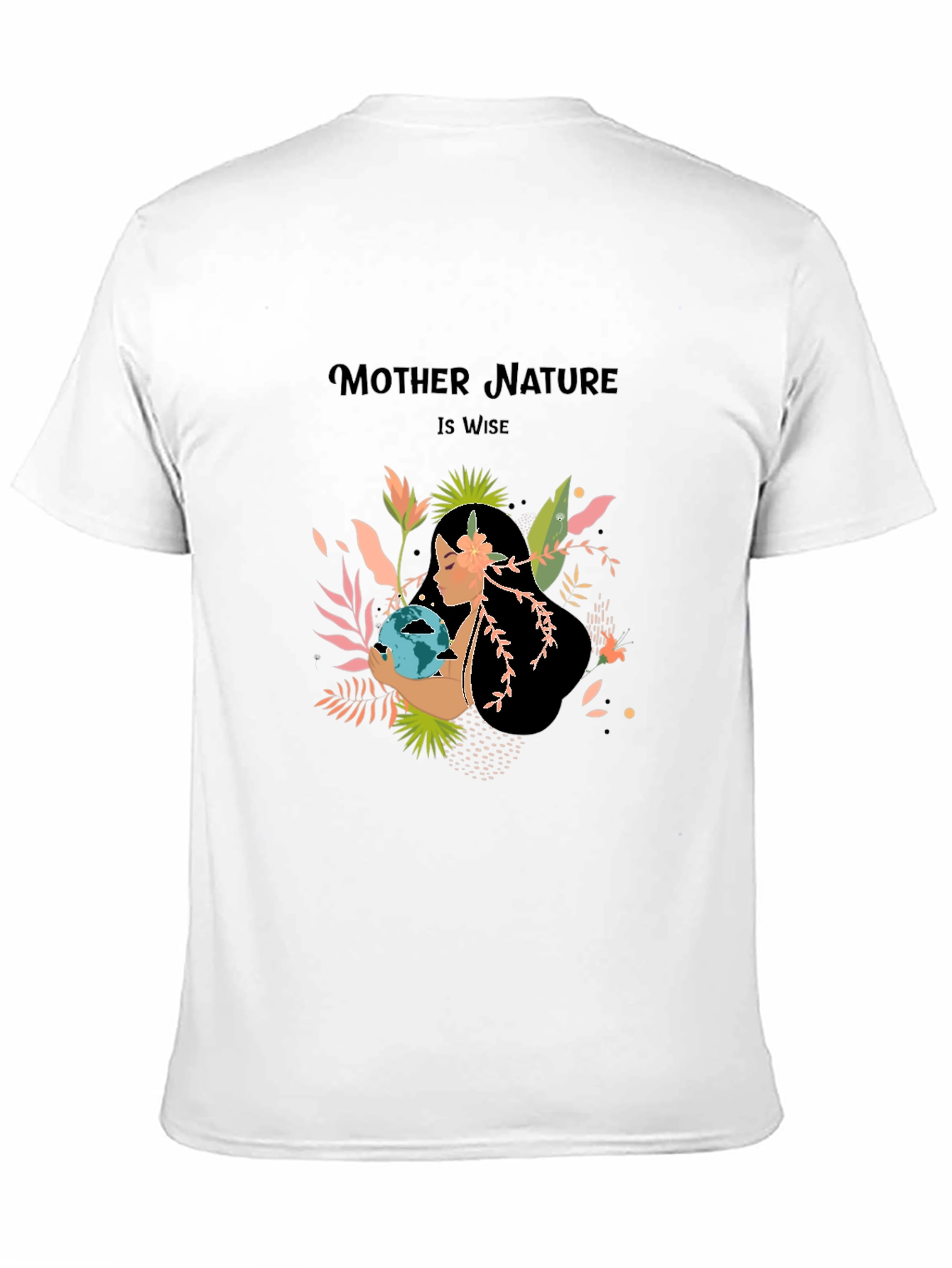 Black Mother Nature T-Shirt - Earth Day Apparel view 11