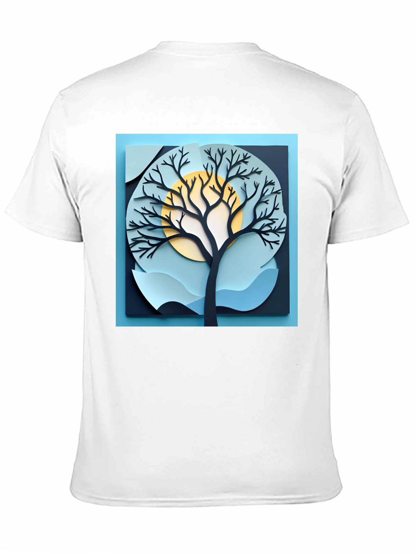 Black Stylish Tree Graphic Black T-Shirt view 11