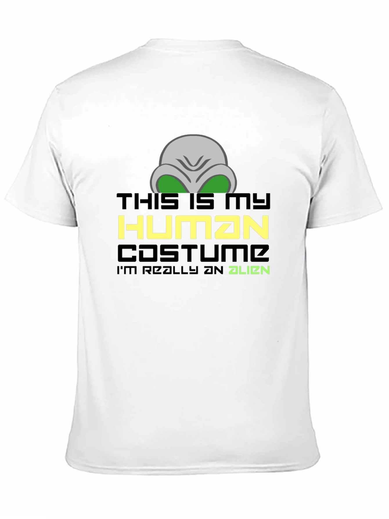 Black This Is My Human Costume Alien Graphic Tee view 11