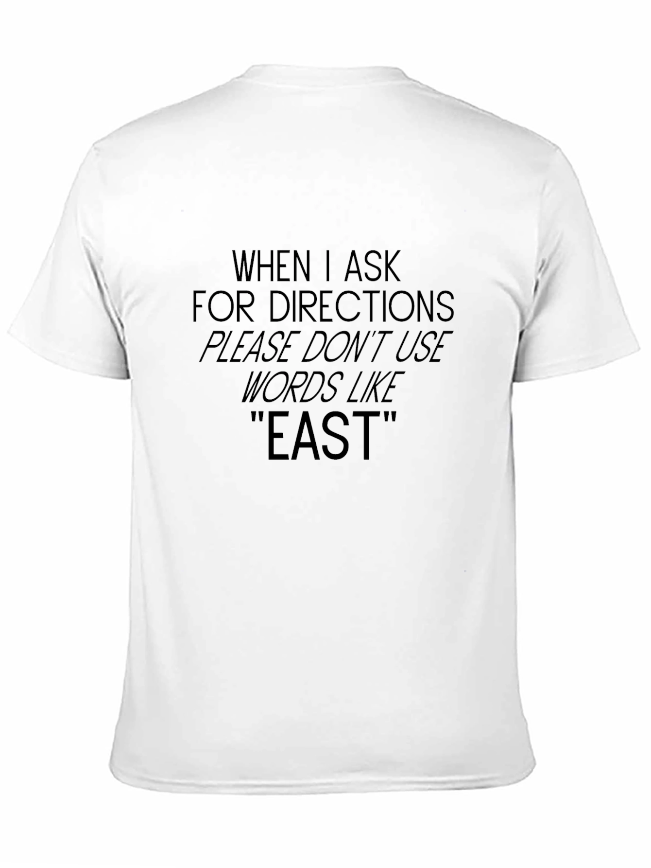 Black Funny Directional Impaired Men's Black Graphic T-Shirt view 11