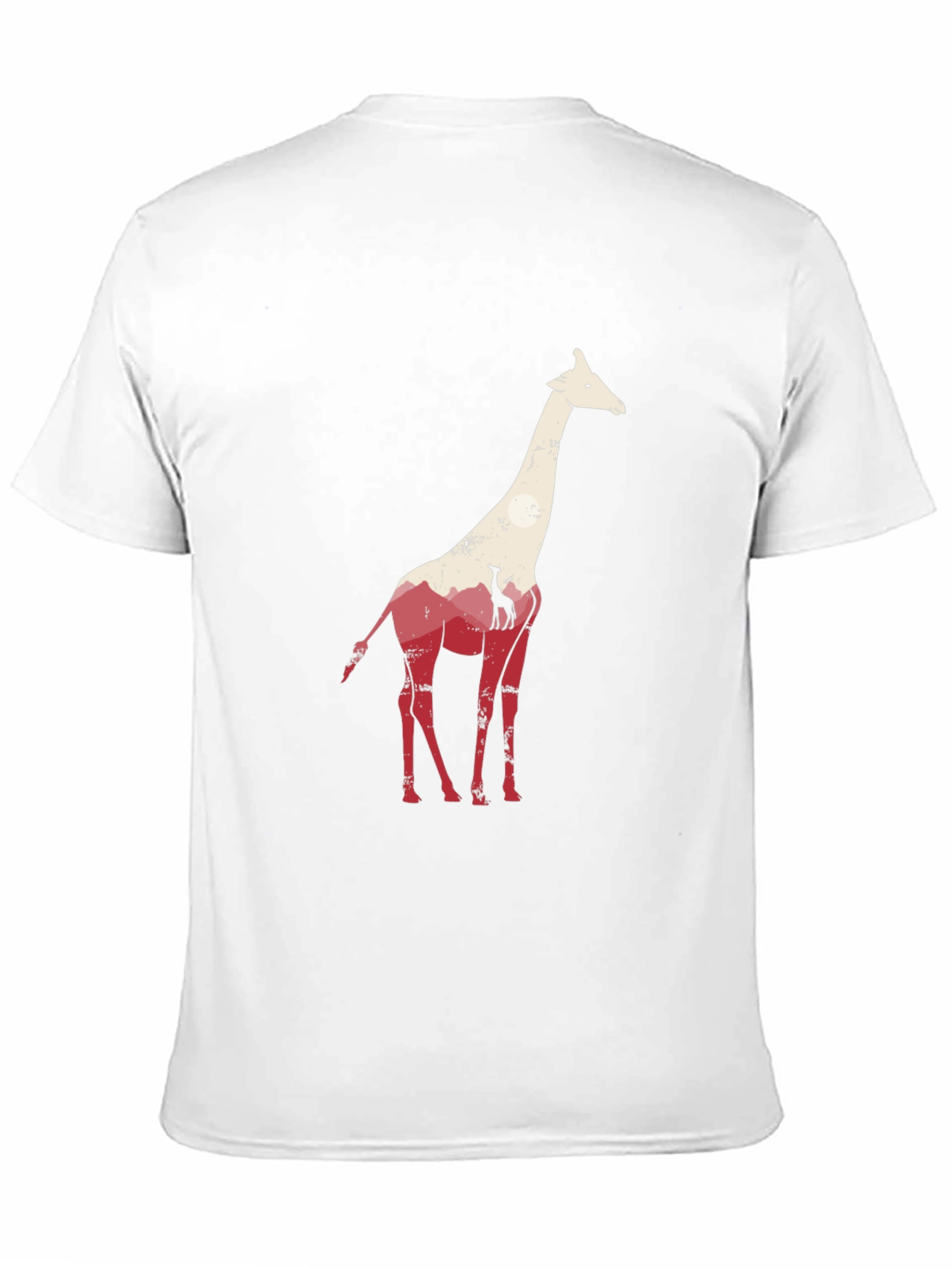 Black Giraffe Graphic Tee - Unique Animal Silhouette T-Shirt view 11