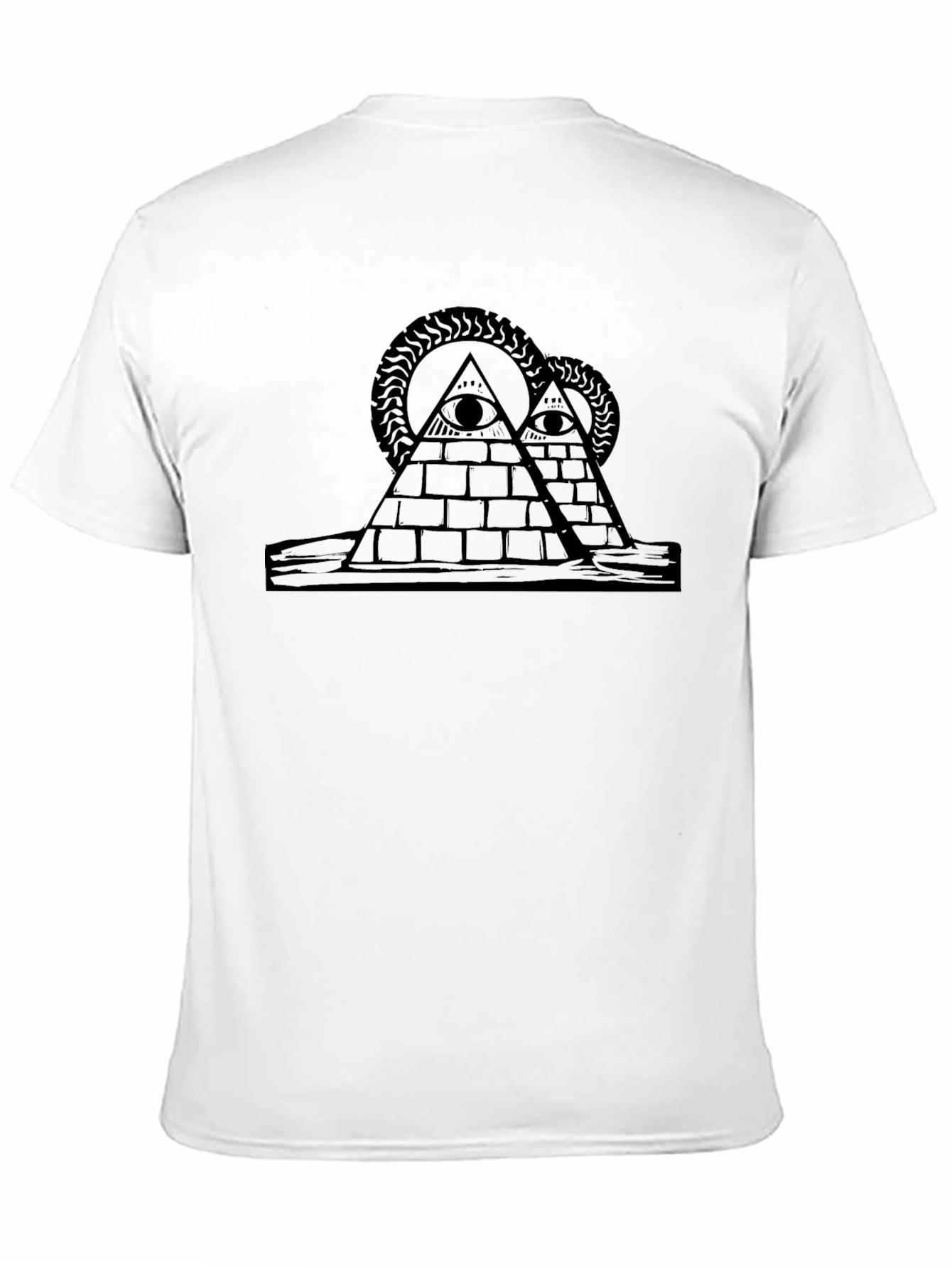 Black Illuminati Pyramid T-Shirt - All Seeing Eye Tee view 11