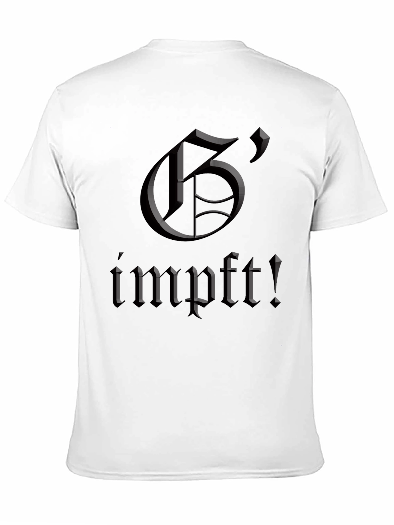 Black Graphic Tee - "Geimpft!" - Black view 11