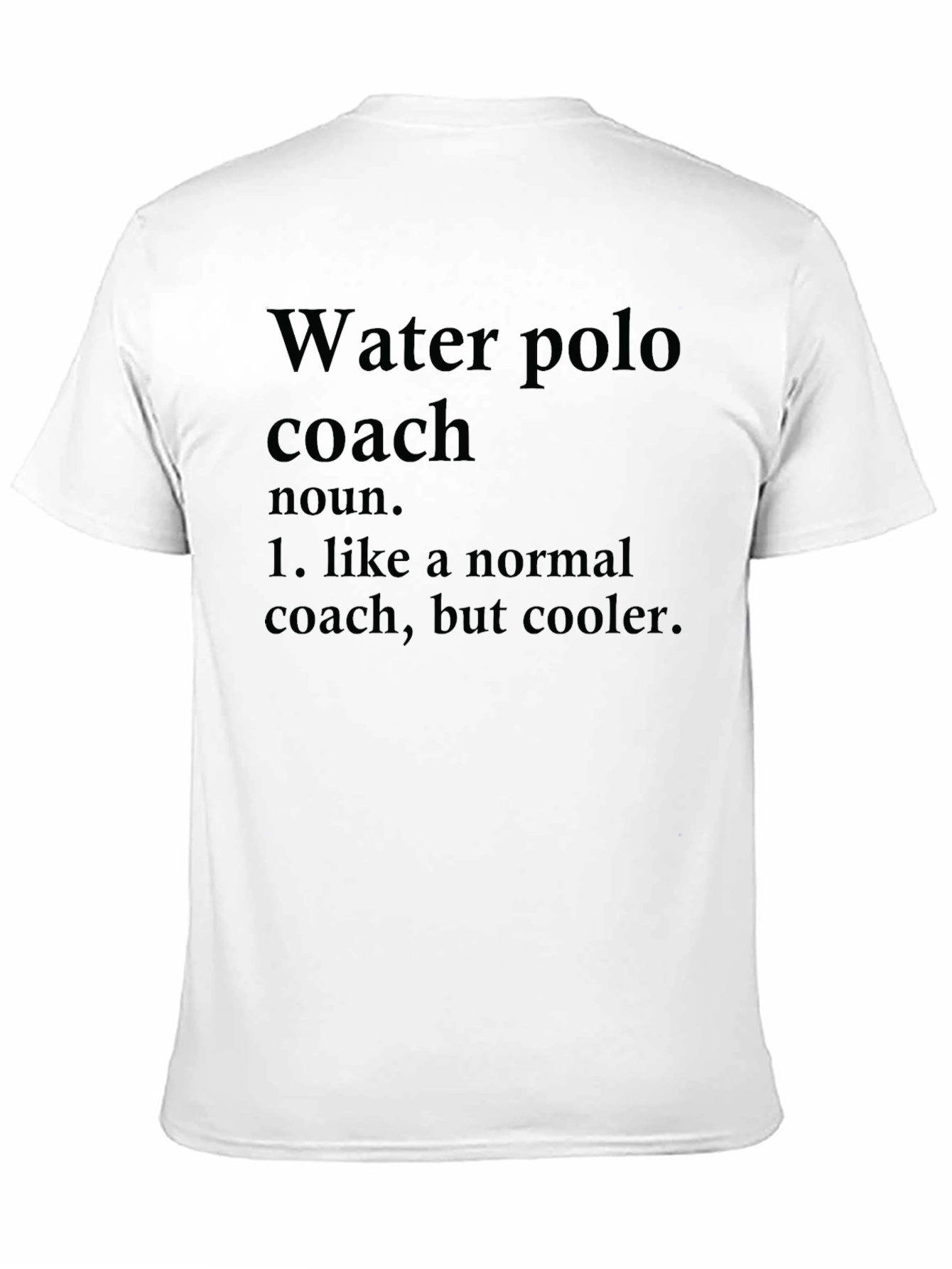 Black Water Polo Coach Funny Definition T-Shirt view 11