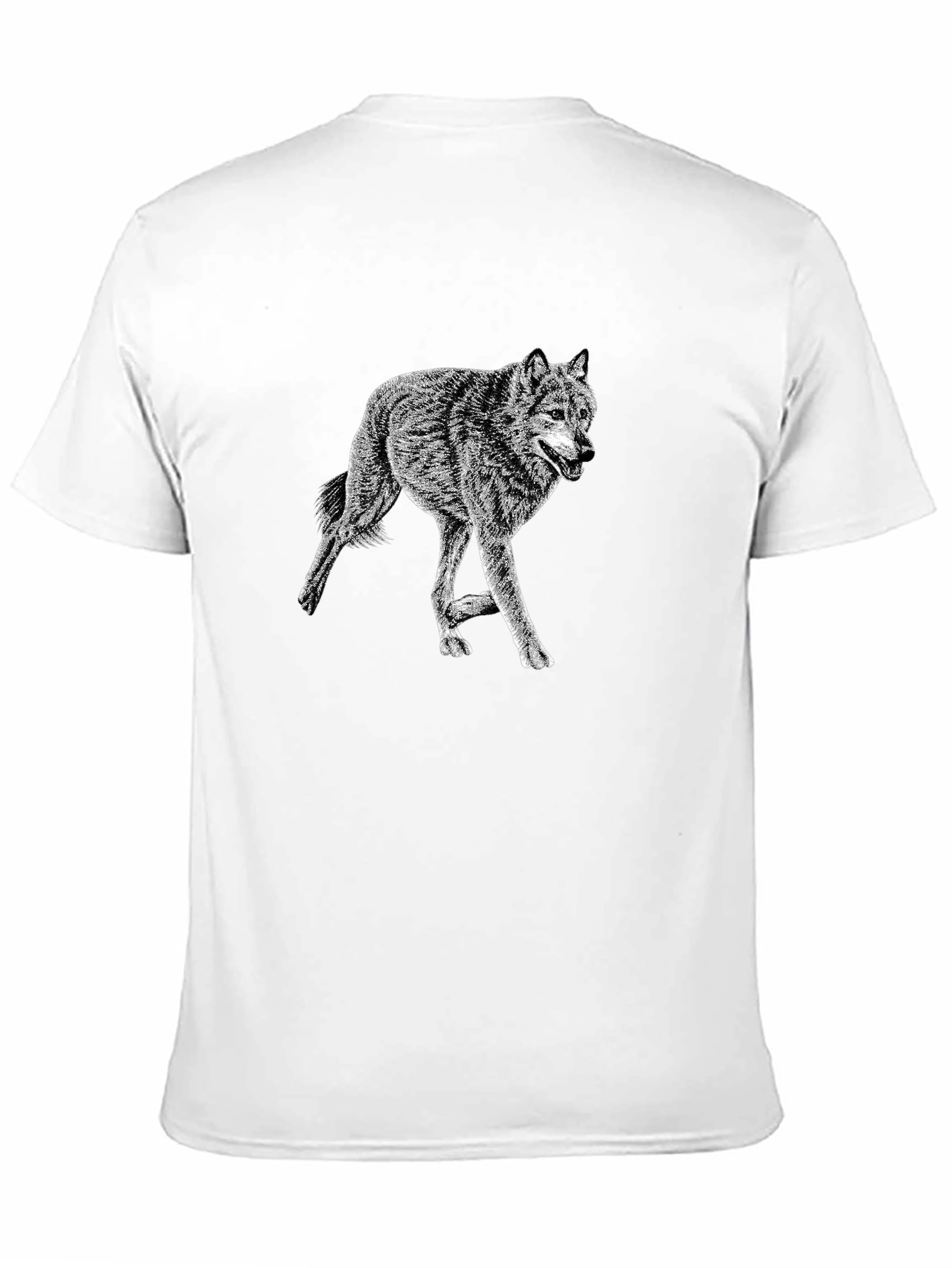Black Black Wolf Graphic Tee - Stylish Crew Neck Cotton T-Shirt view 11