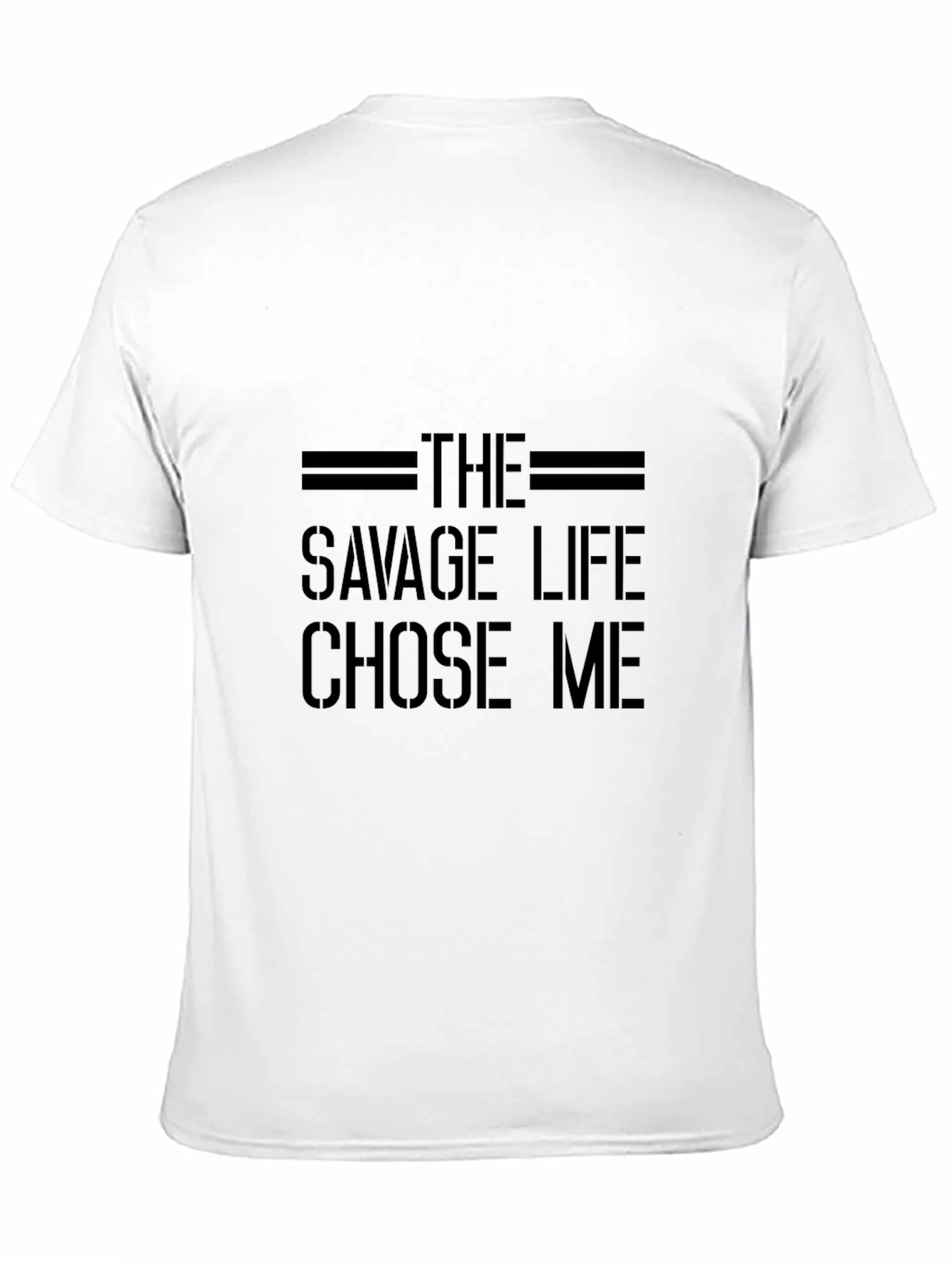 Black The Savage Life T-Shirt - Black Crew Neck view 11