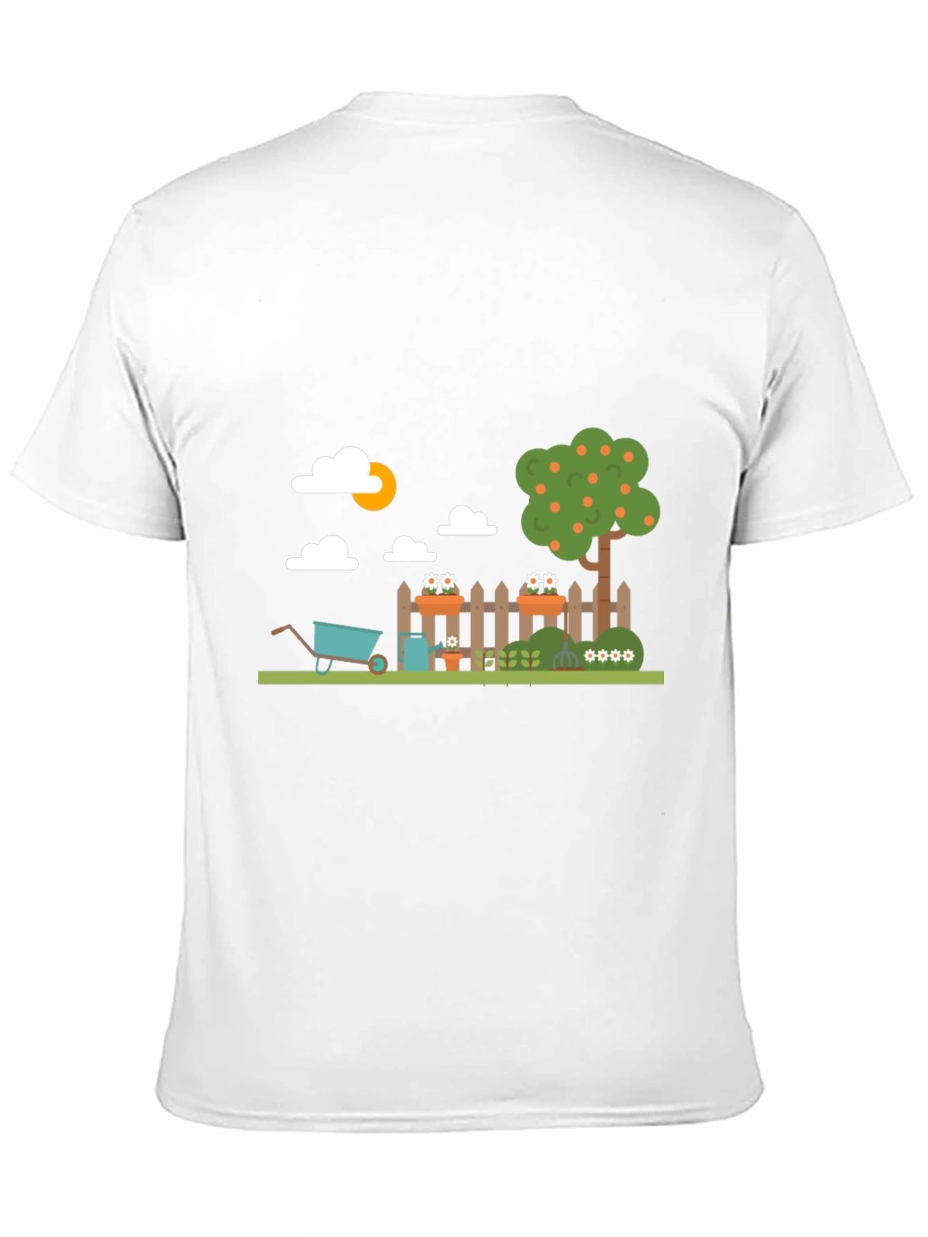 Black Gardening Fun Graphic Tee - Black Cotton Casual view 11