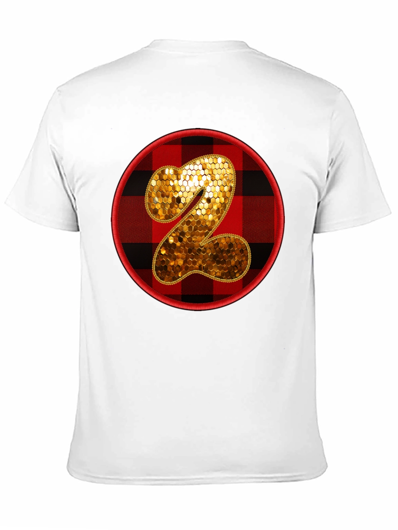 Black Gold Number 2 Plaid Patch T-Shirt view 11