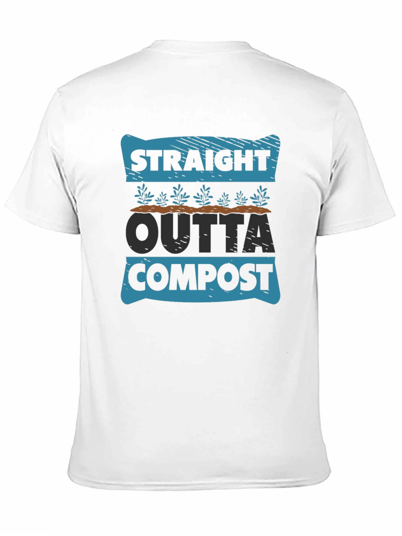 Black Straight Outta Compost T-Shirt - Garden Humor Tee view 11