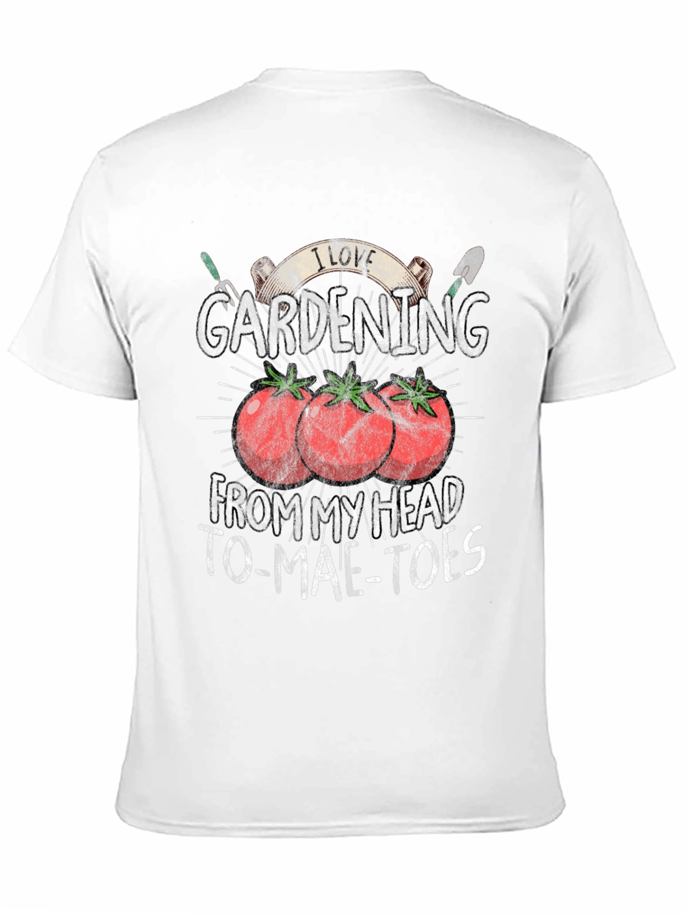 Black Gardening Lover T-Shirt - Head to Tomatoes view 11