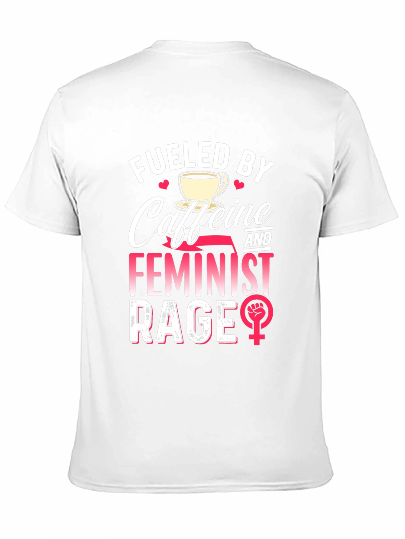 Black Fueled By Caffeine Feminist Rage Graphic Tee view 11