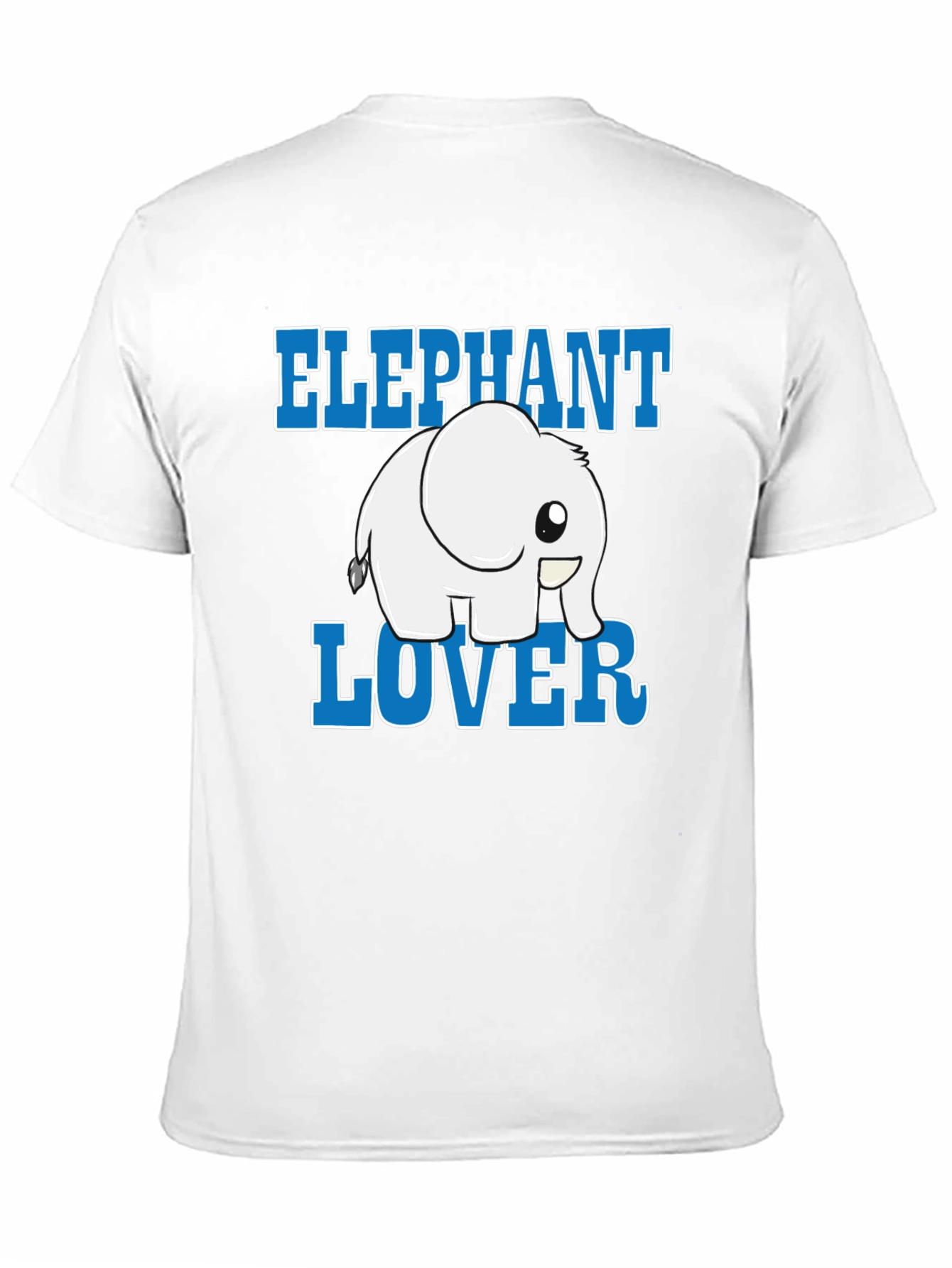 Black Elephant Lover Cartoon Graphic Black T-Shirt view 11