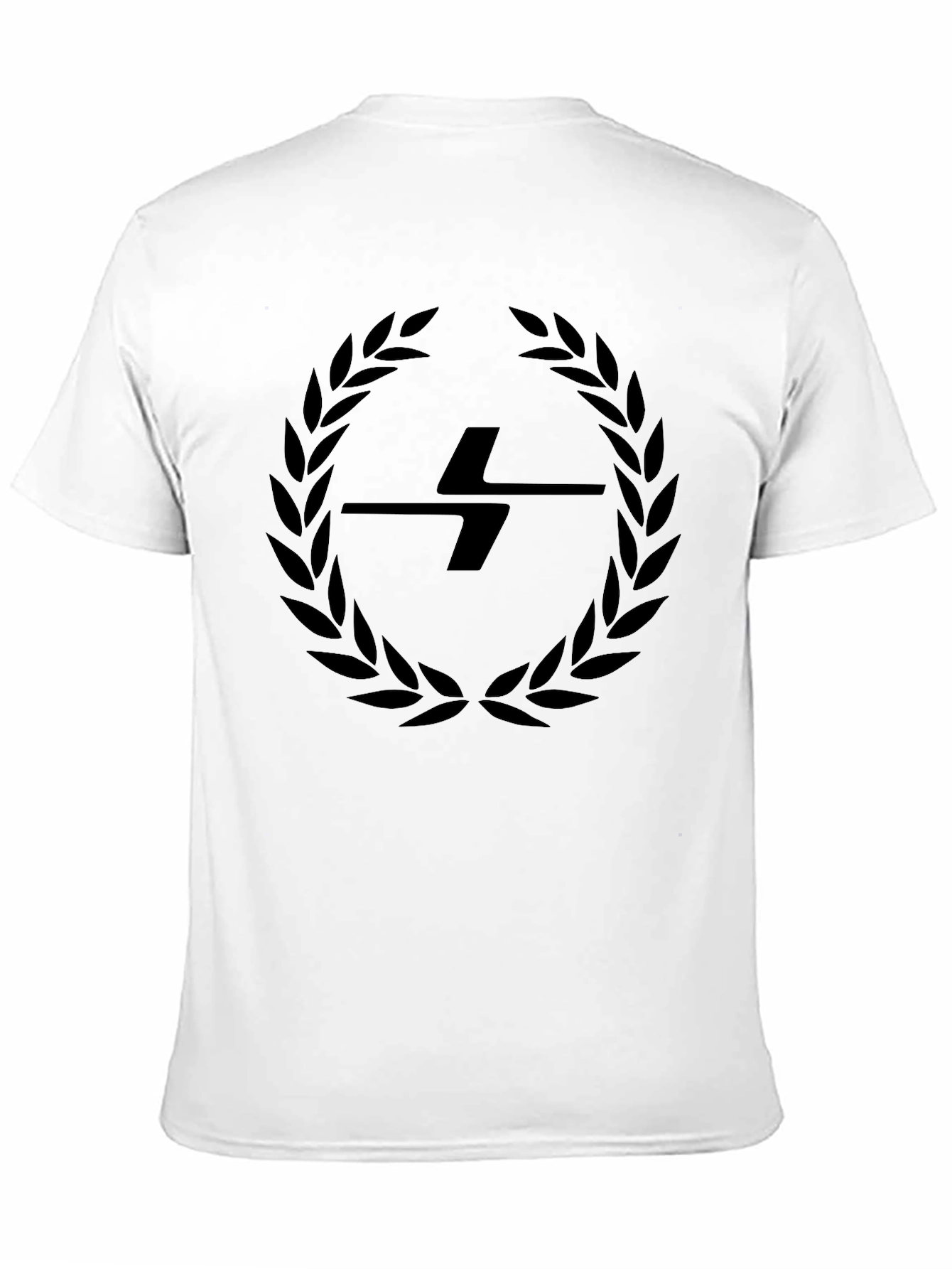 Black Black Graphic Tee with Laurel Wreath Design view 11