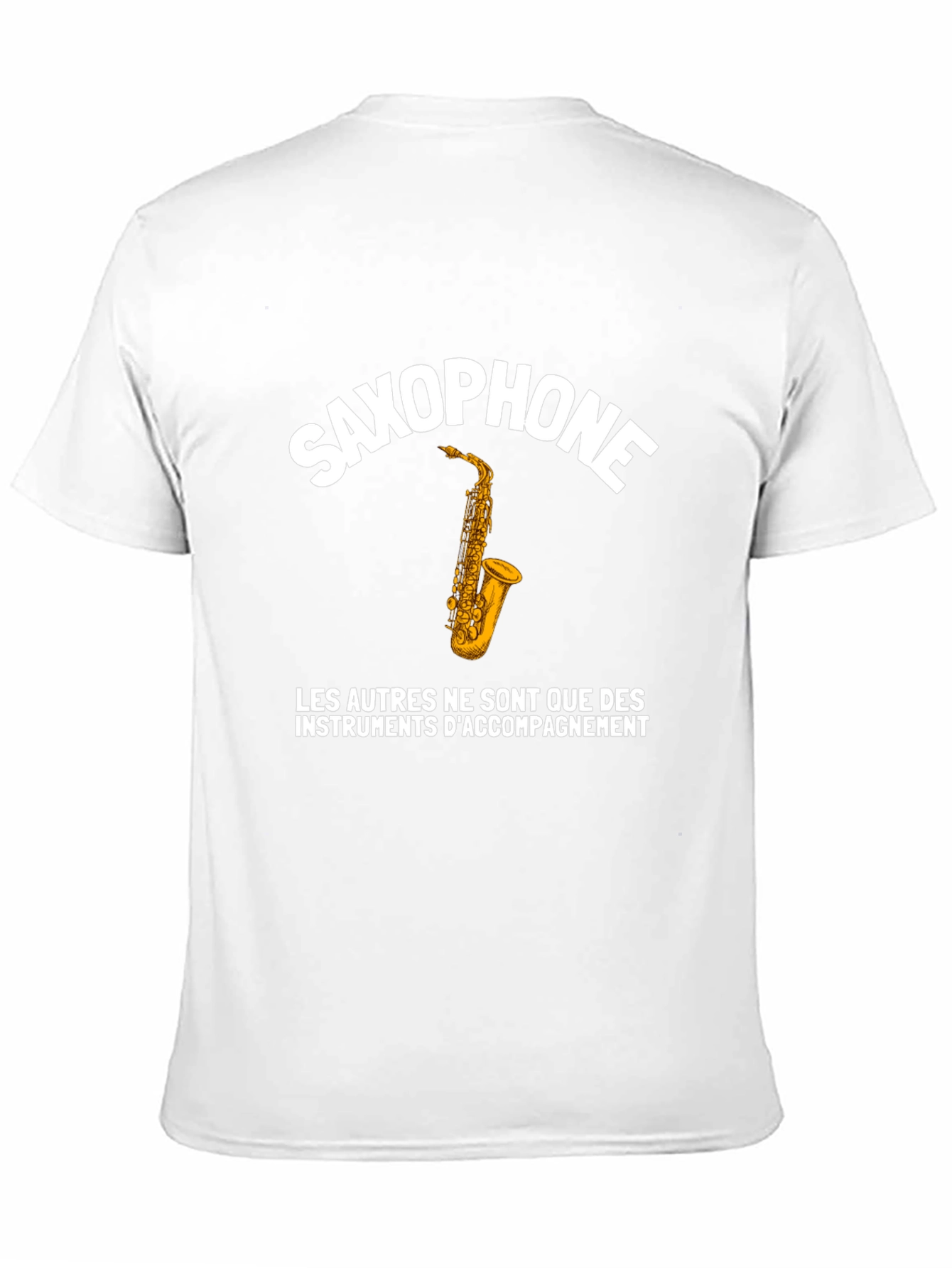 Black Saxophone T-Shirt - Music Lover's Apparel view 11
