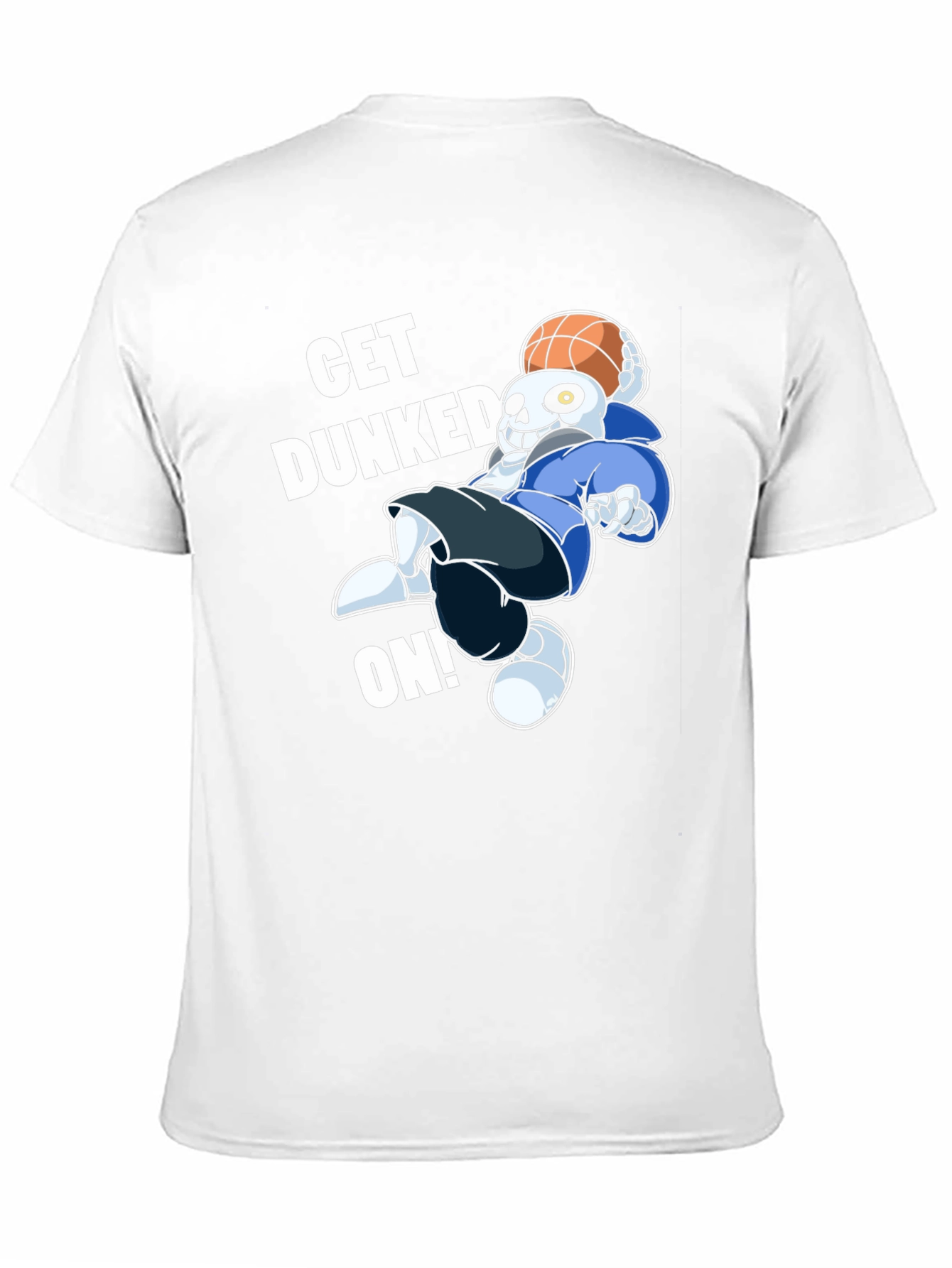 Black Get Dunked On! Novelty Graphic T-Shirt view 11