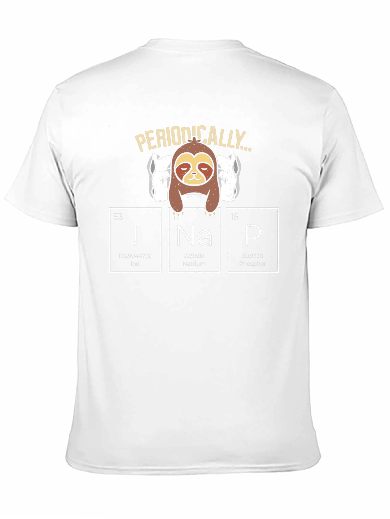 Black Periodically Nap Sloth Science T-Shirt view 11