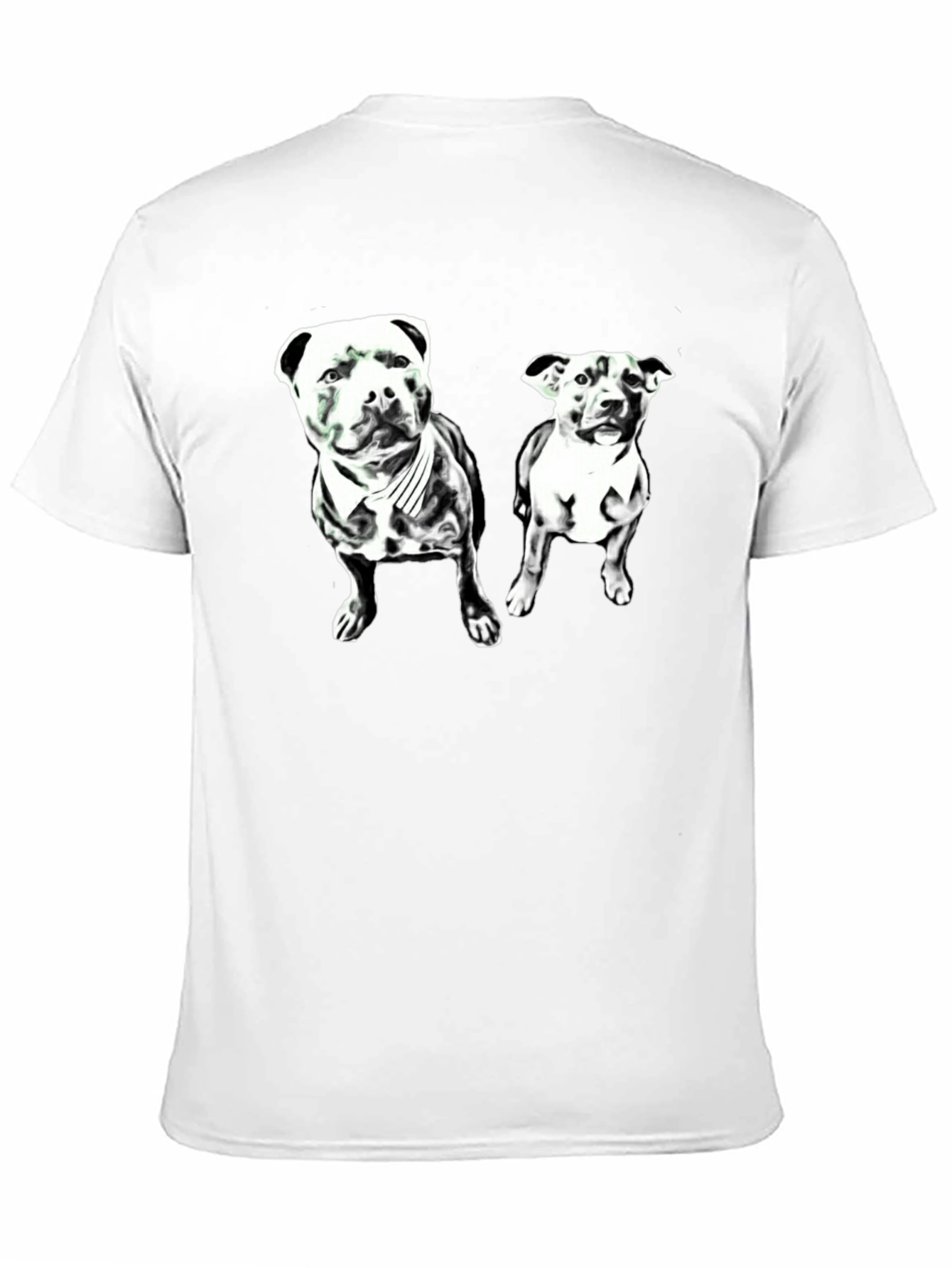Black Dog Lover T-Shirt - Black Crew Neck with Pitbull Graphic view 11