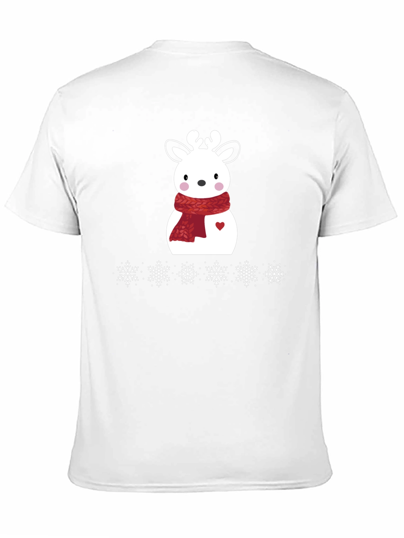 Black Festive Reindeer Holiday T-Shirt - Cute & Comfy! view 11