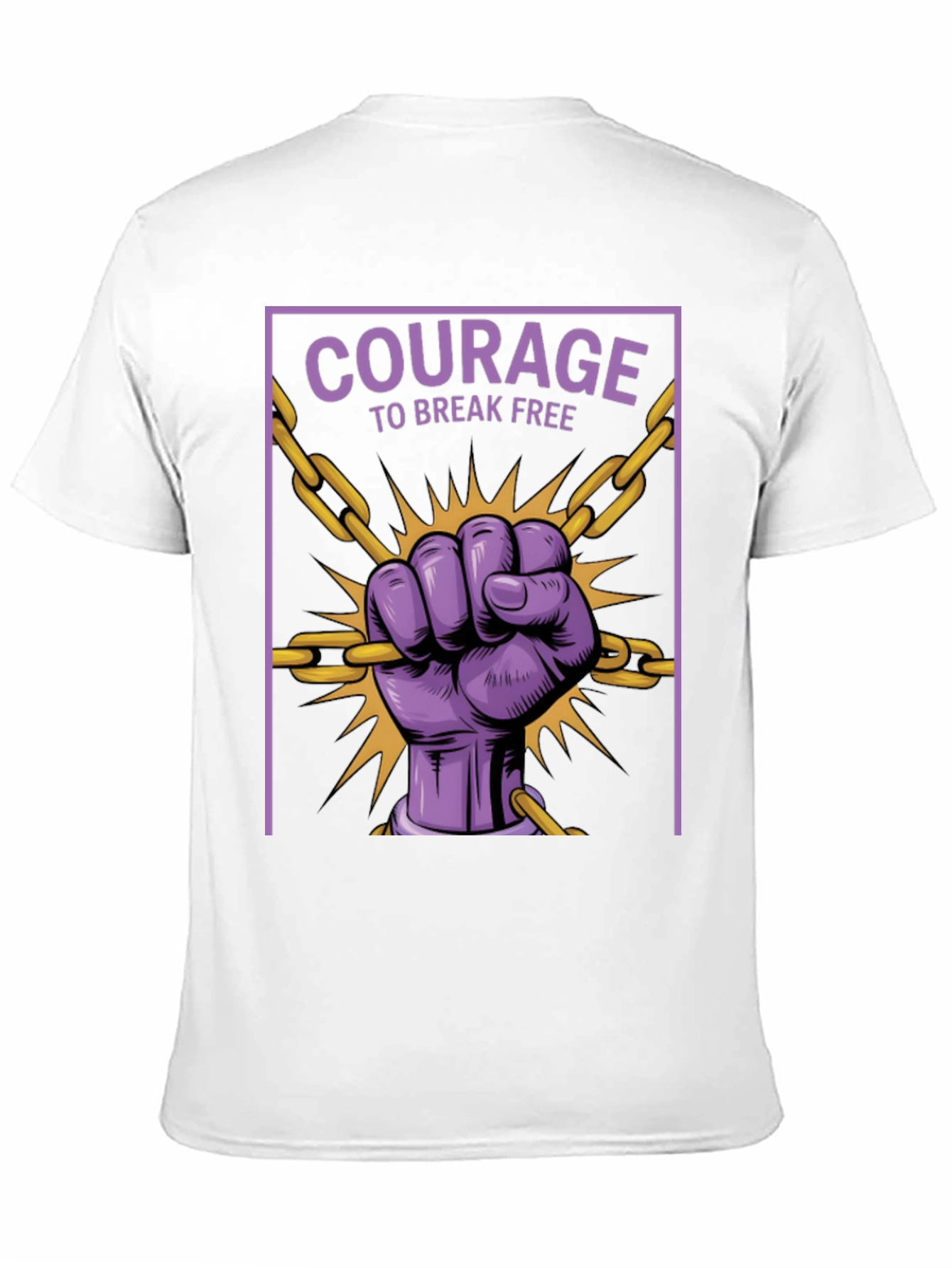 Black Courage to Break Free Graphic T-Shirt view 11