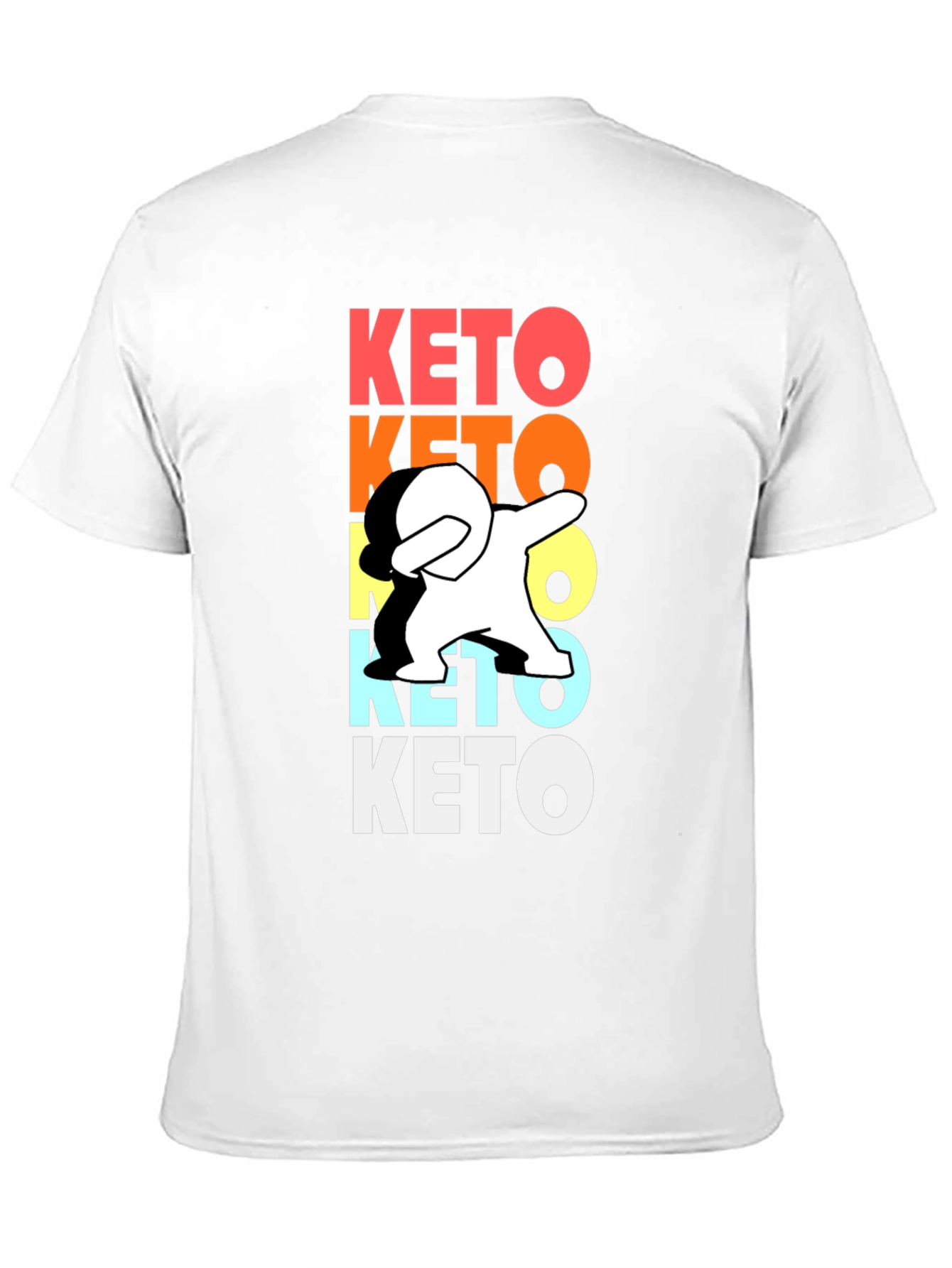 Black Keto Dab Funny Graphic T-Shirt view 11