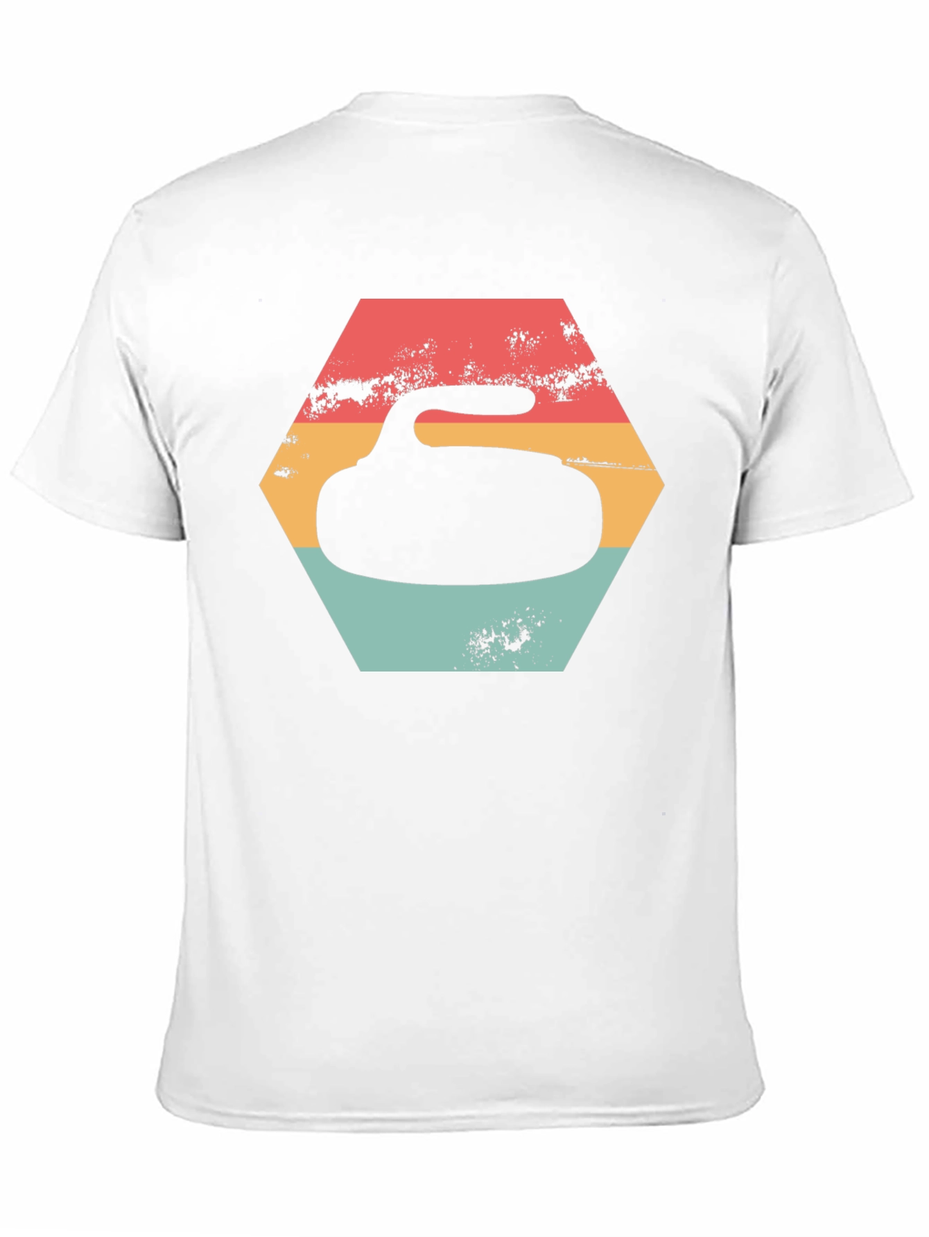 Black Retro Curling Stone Graphic Tee - Vintage Sports Shirt view 11