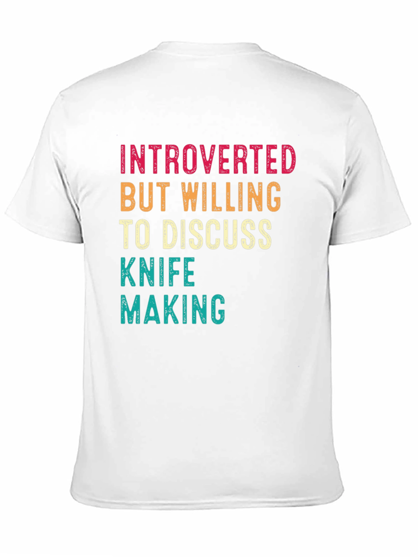 Black Introverted Knife Making Graphic Tee view 11