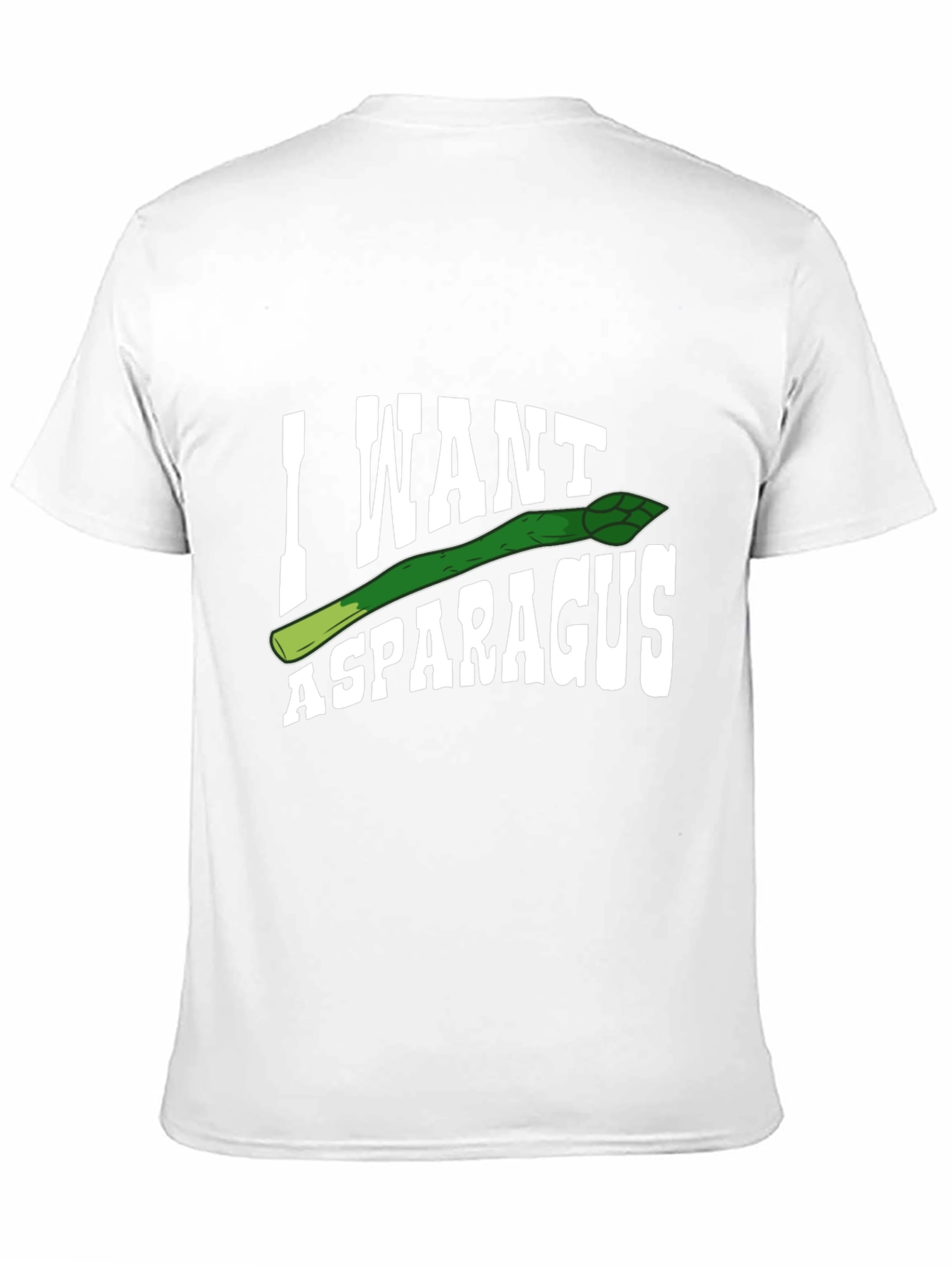 Black I Want Asparagus Graphic T-Shirt view 11