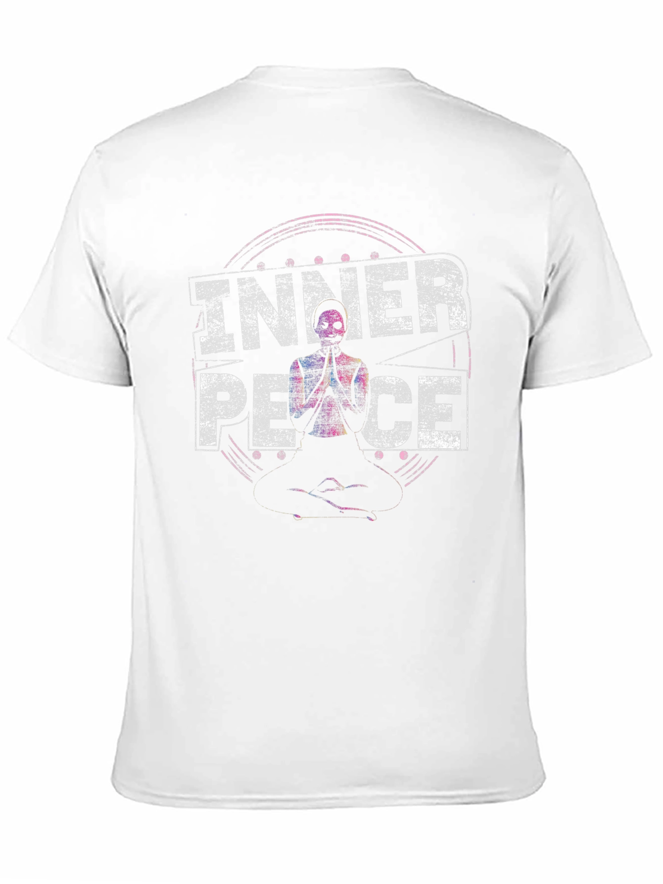 Black Inner Peace Graphic Tee - Meditating Skeleton view 11