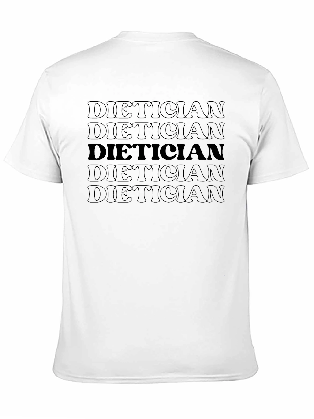 Dietician Text Graphic Print Crew Neck T-Shirt - 11