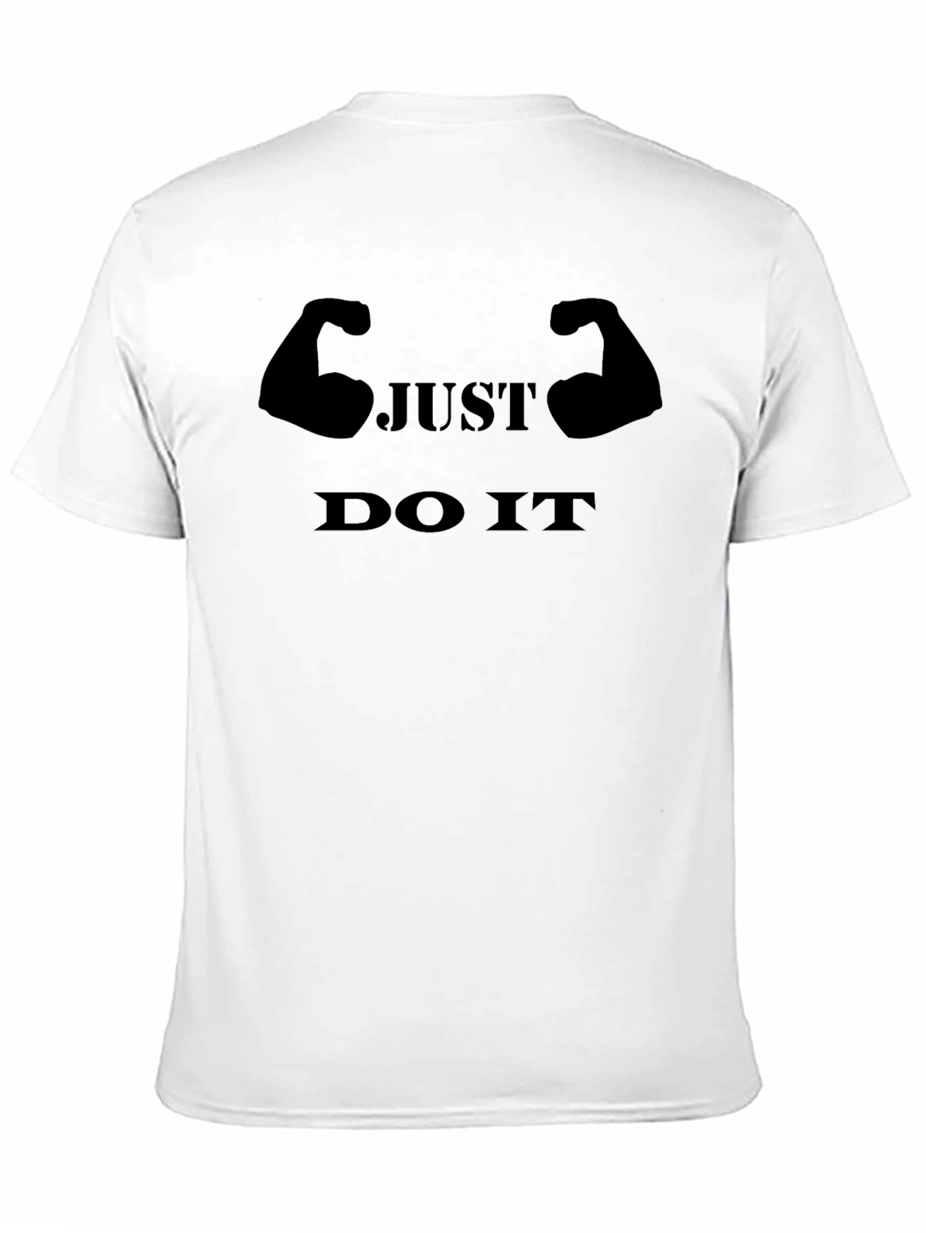 Black Just Do It Black Graphic Tee - Gym Motivation Shirt view 11
