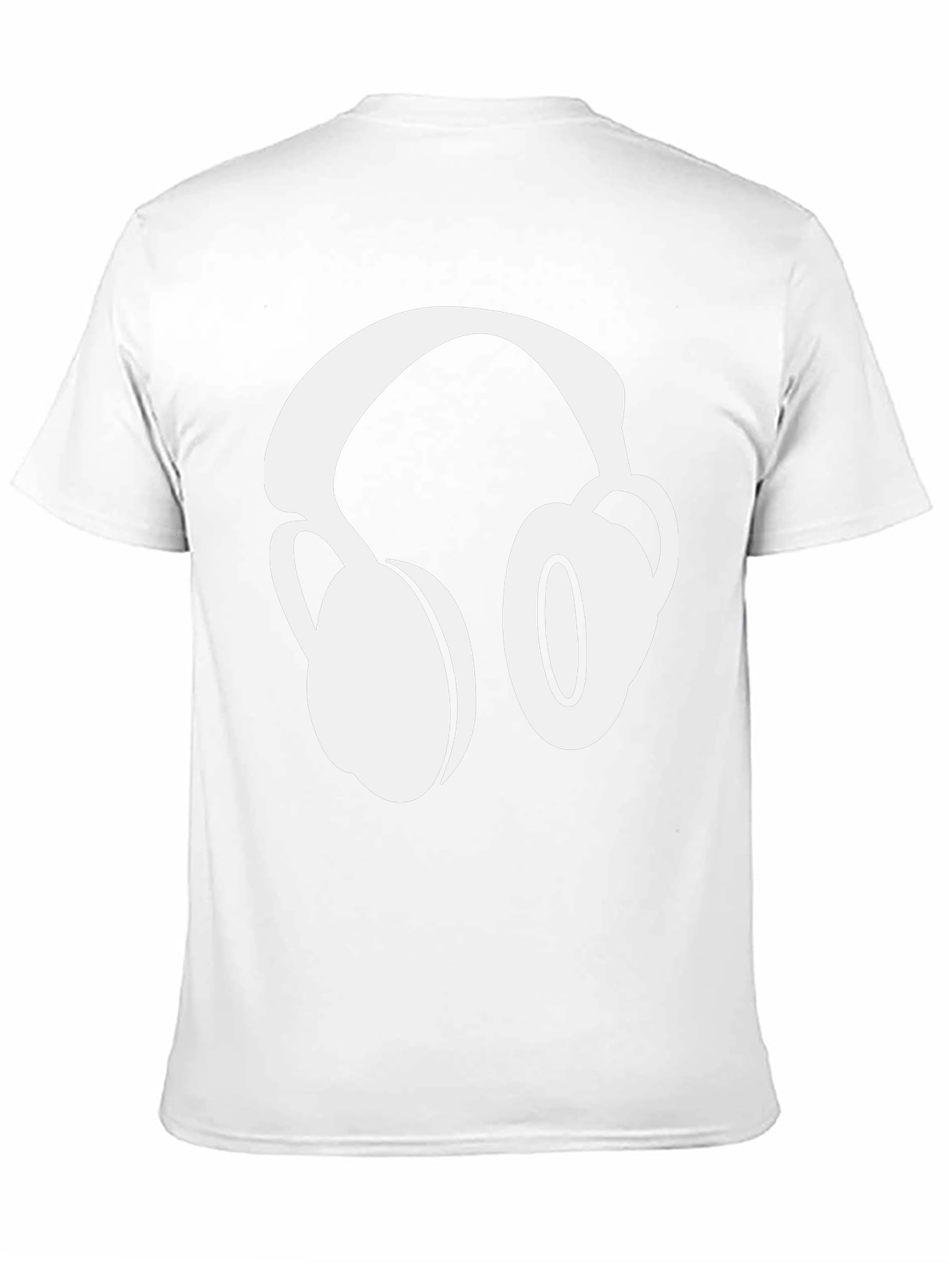 Black Headphones Graphic Black T-Shirt view 11