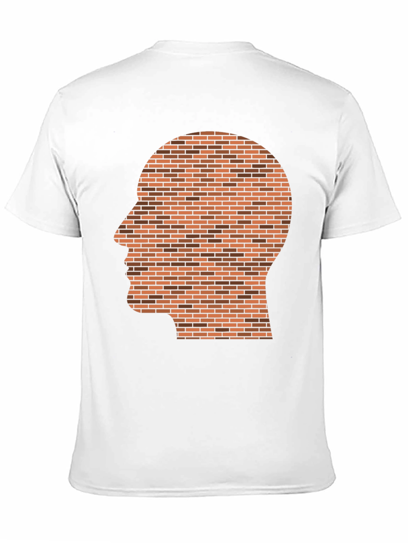 Black Brick Head Graphic T-Shirt - Unique Novelty Design view 11