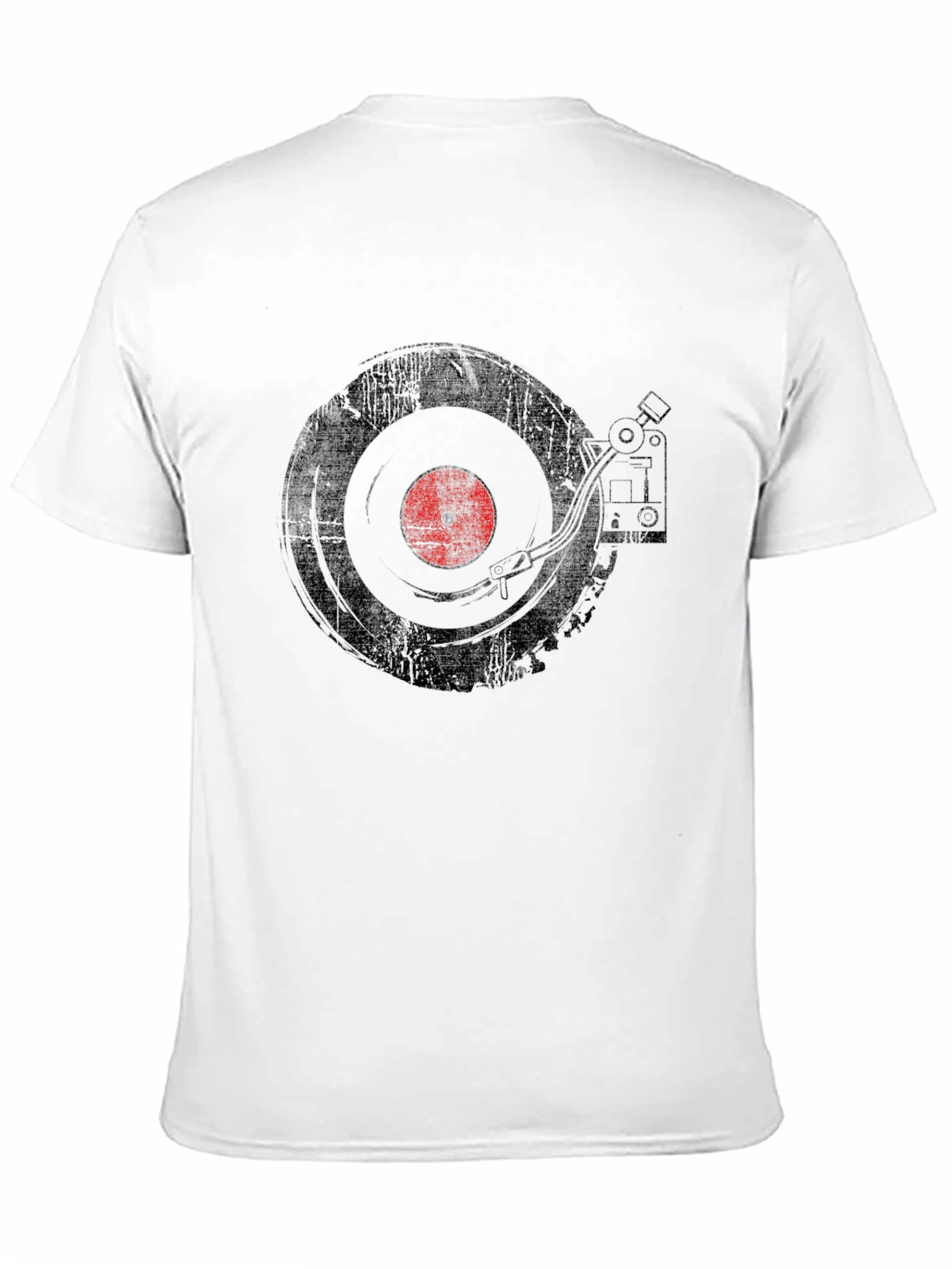 Black Vintage Record Player Graphic Tee - Black view 11
