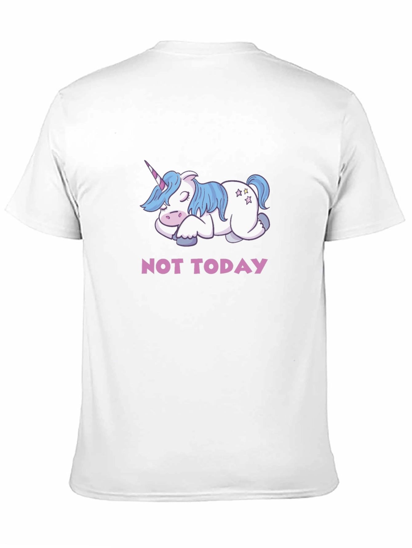 Black Not Today Unicorn T-Shirt - Cute & Funny Tee view 11