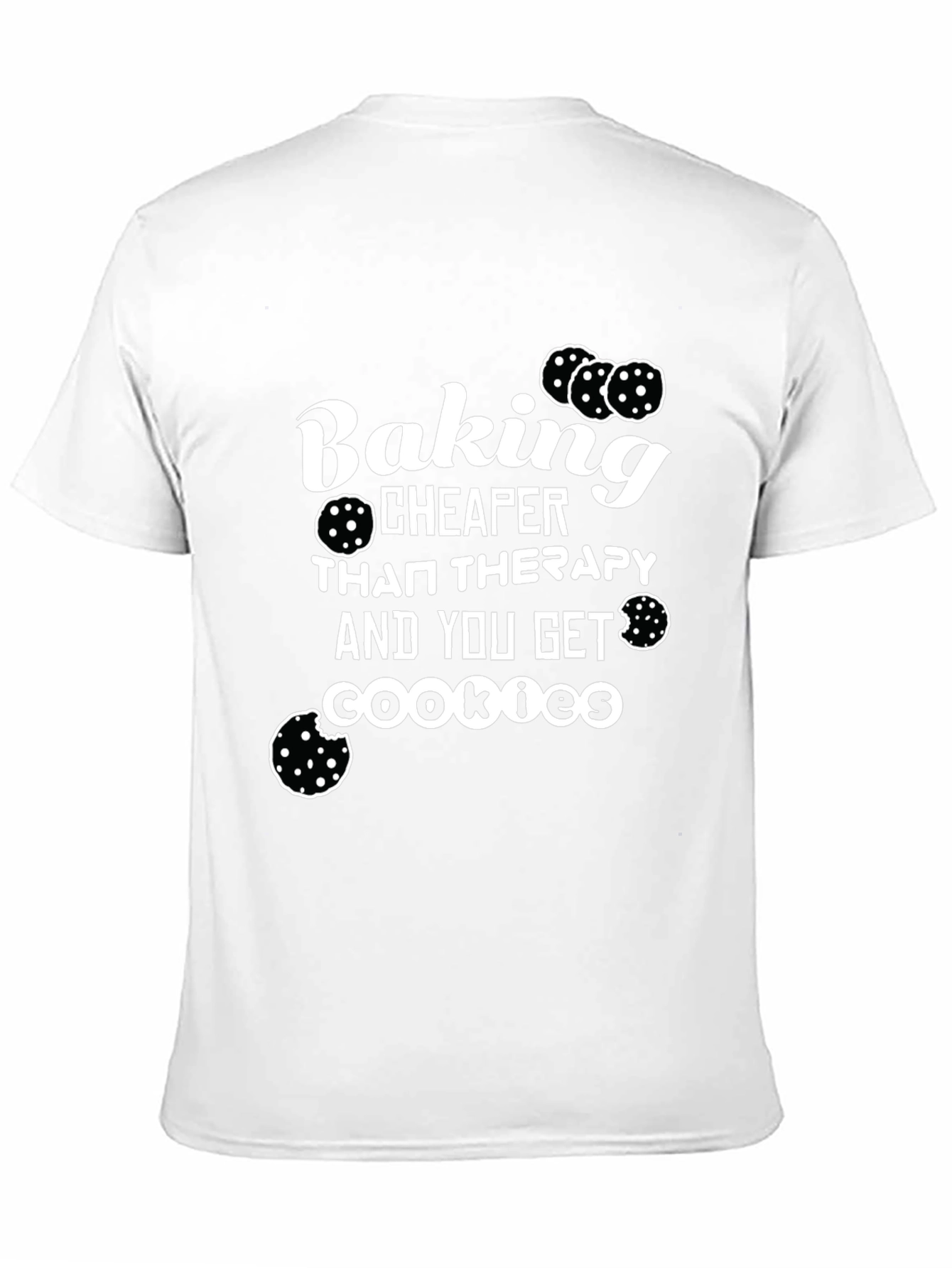 Black Baking Cheaper Than Therapy T-Shirt view 11