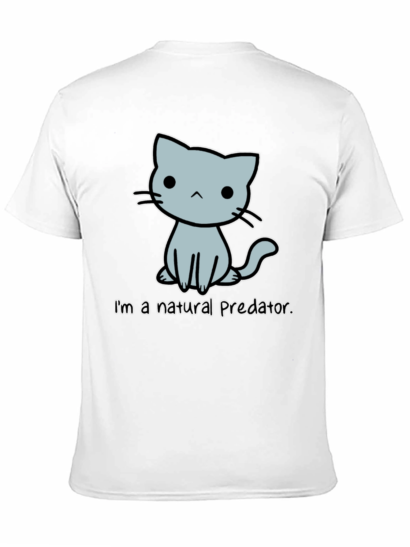 Black Natural Predator Cat Graphic Tee - Unisex Cotton T-Shirt view 11