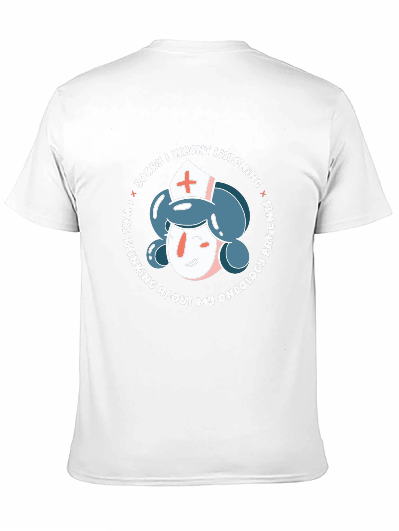 Black Oncology Nurse Humor T-Shirt - Sorry Not Listening view 11