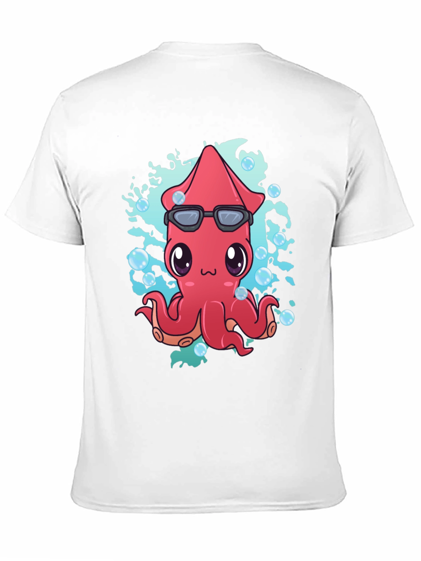 Black Cool Squid Graphic T-Shirt view 11