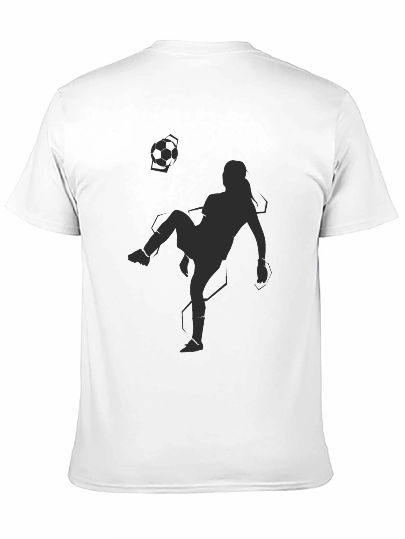 Black Soccer Player Graphic Tee - Black Cotton Blend view 11