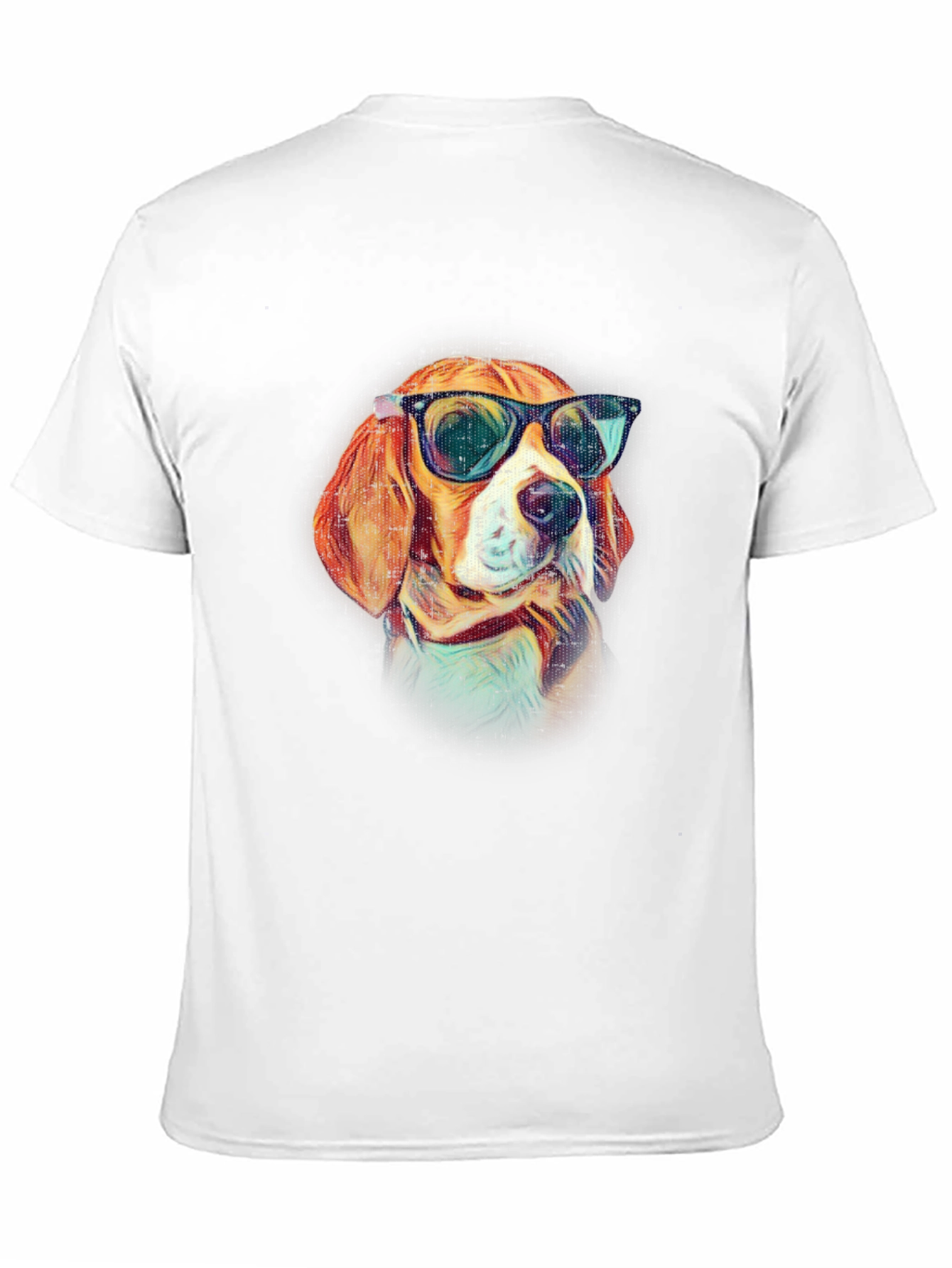 Black Cool Dog T-Shirt - Beagle with Sunglasses view 11