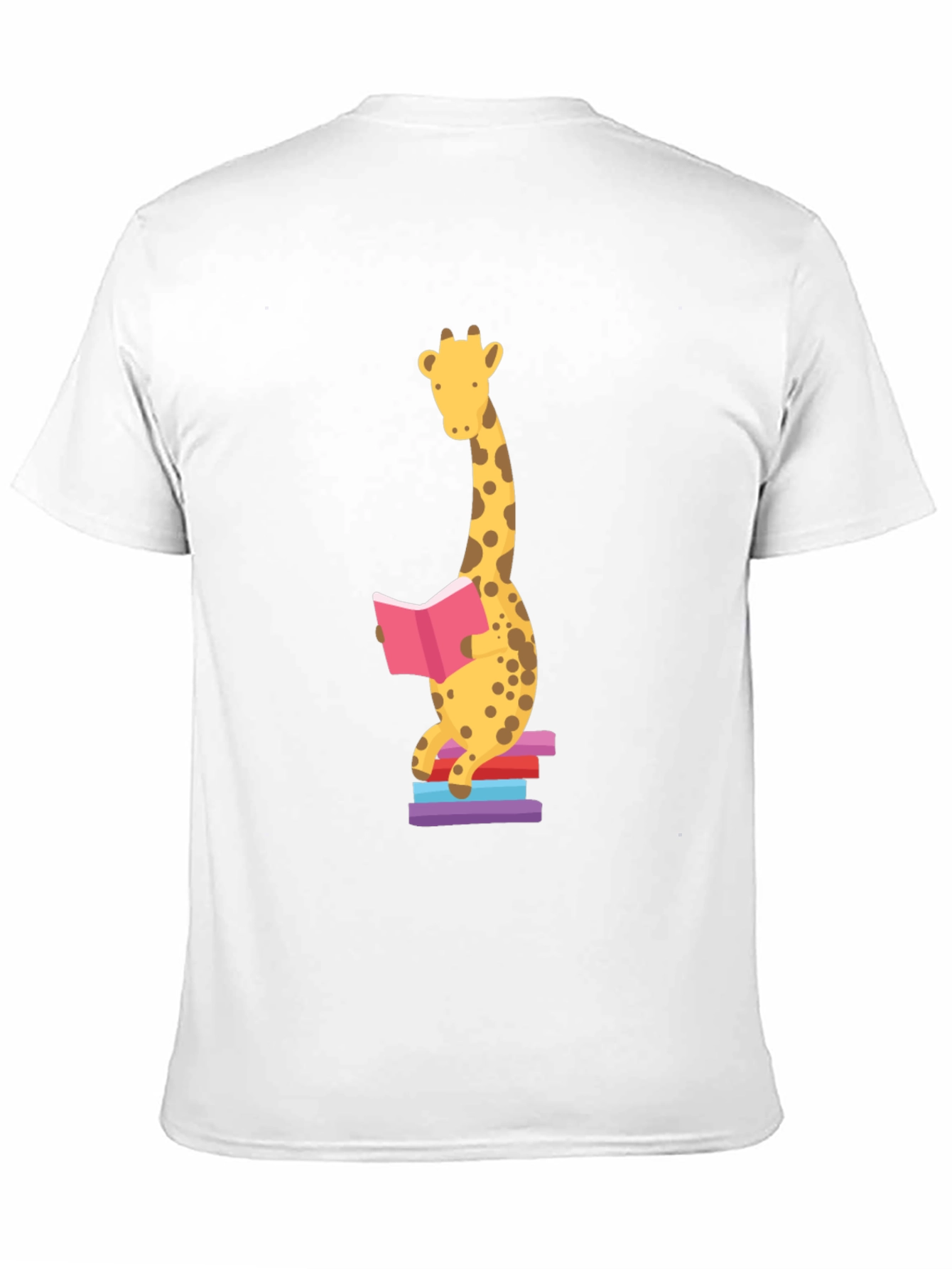 Black Reading Giraffe Graphic Tee - Soft Cotton Blend view 11