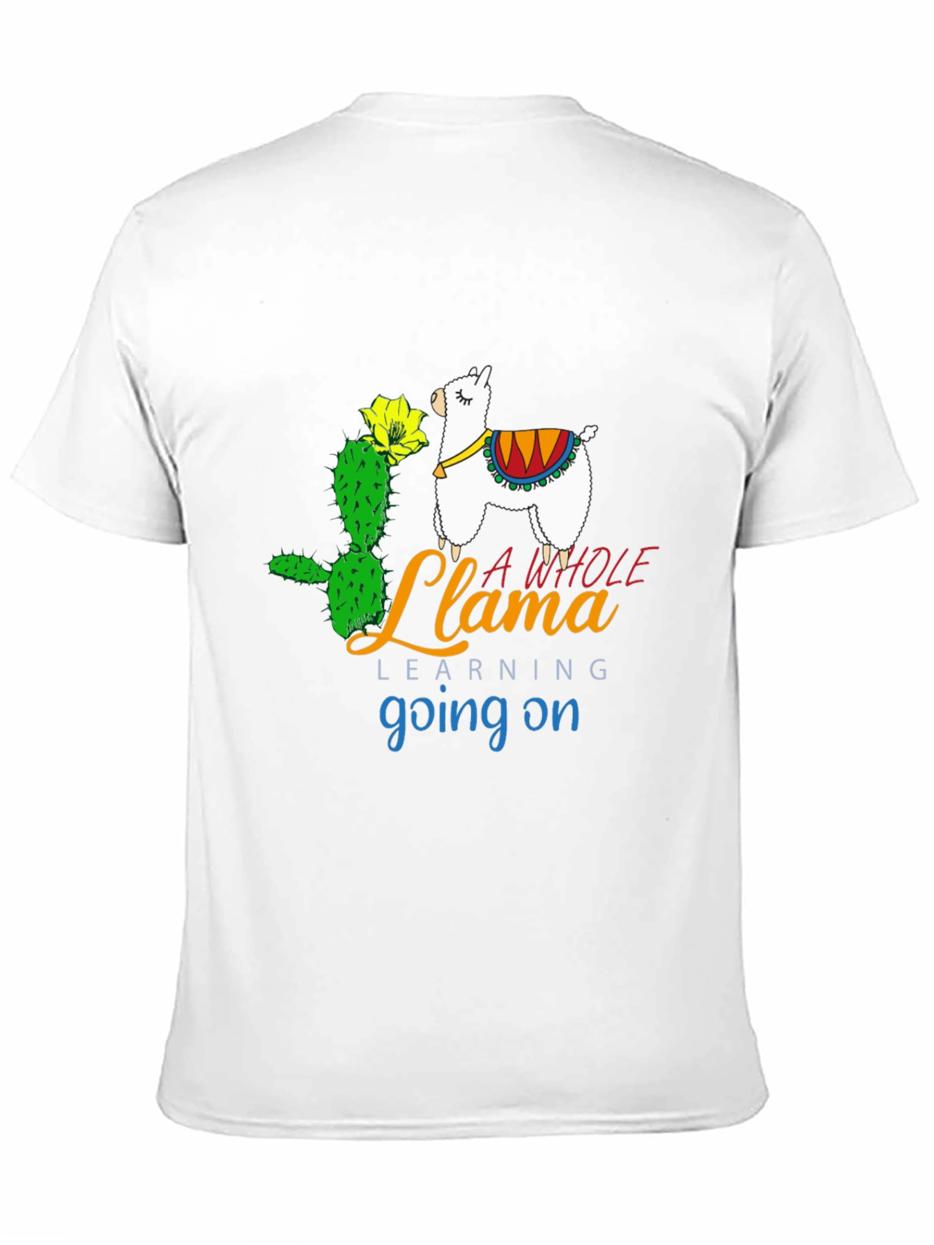 Black Llama Learning Black T-Shirt view 11