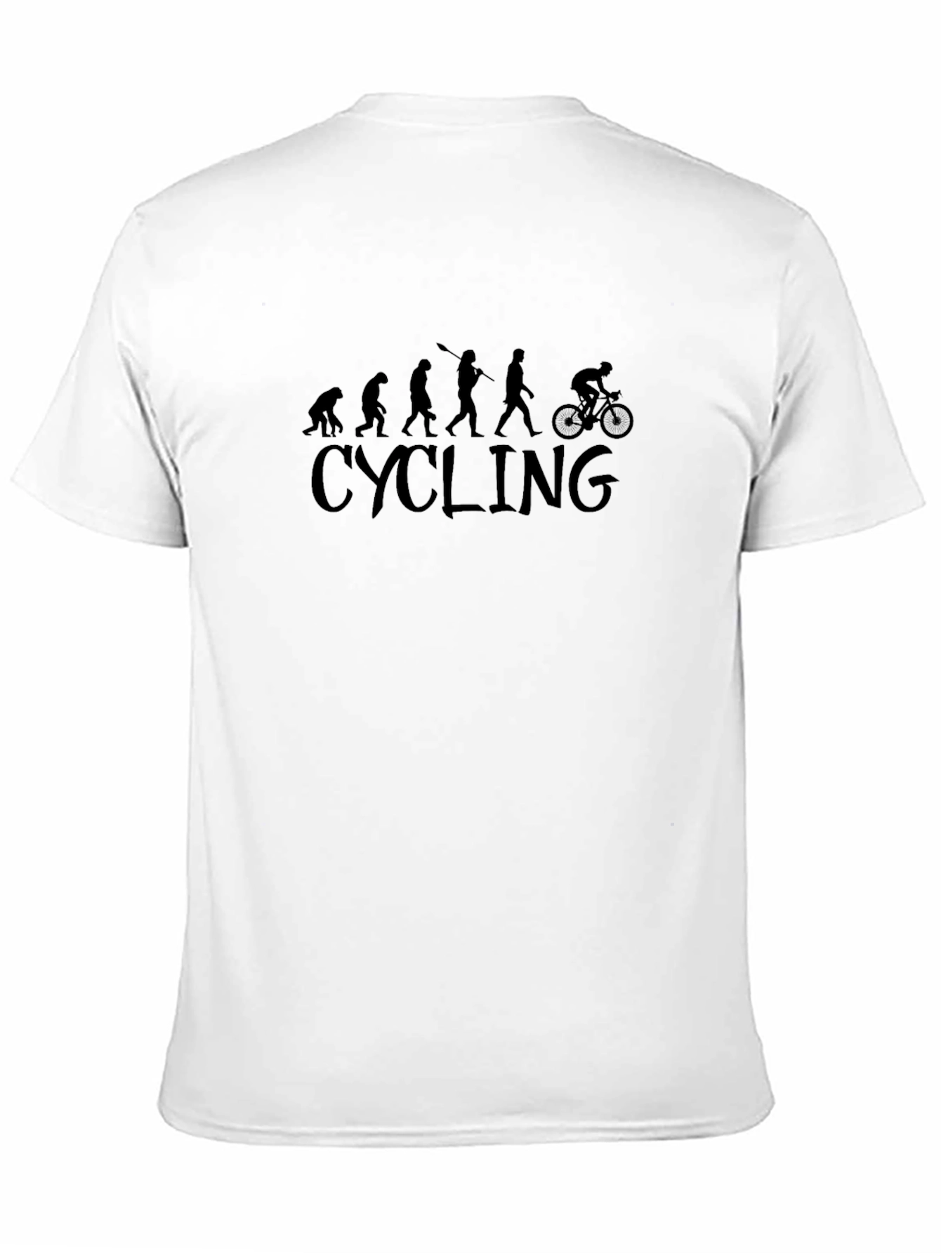 Black Cycling Evolution T-Shirt - Black Cotton Tee view 11